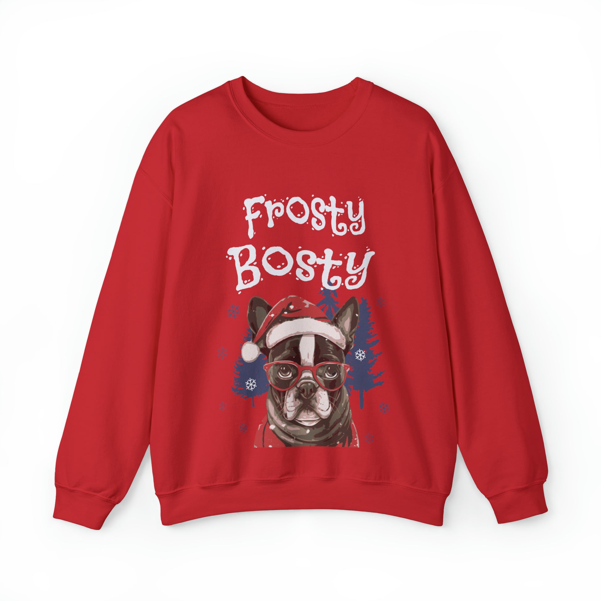 "Frosty Bosty" Christmas Unisex Crewneck Sweatshirt - French Boston