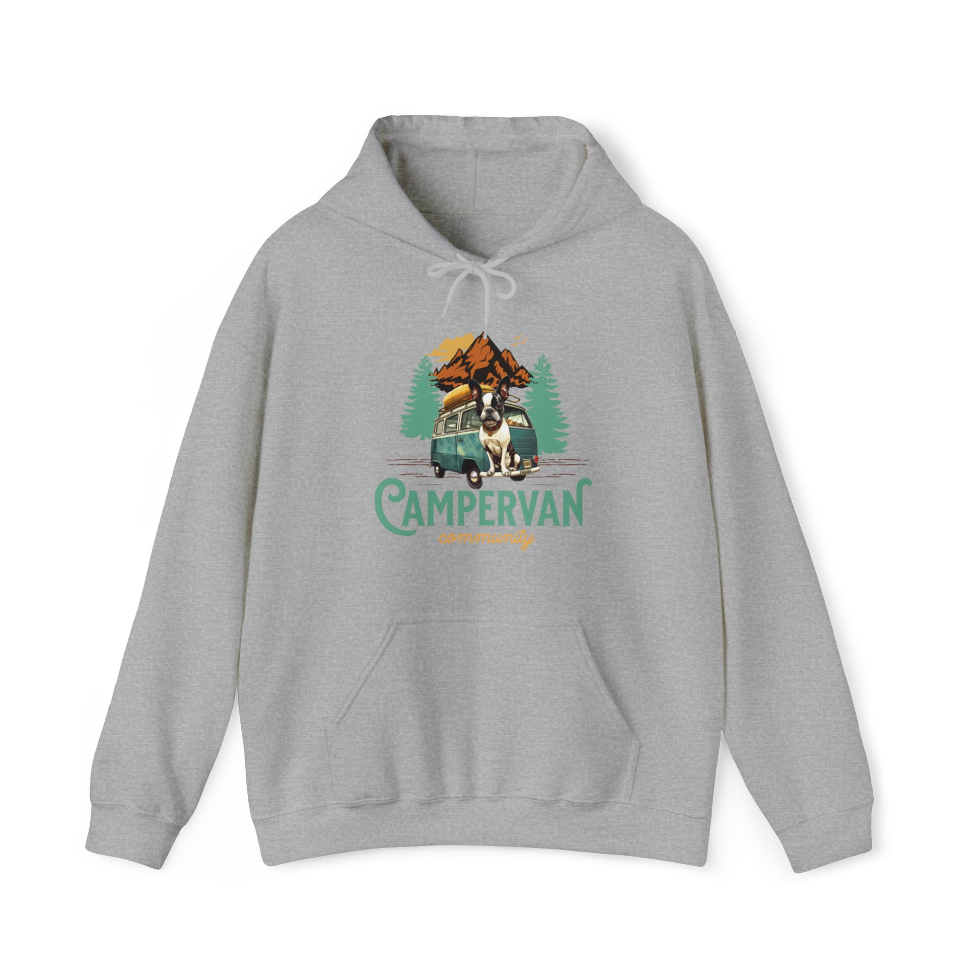 "Campervan Community" - French Boston Unisex Heavy Blend™ Hooded Sweatshirt - French Boston