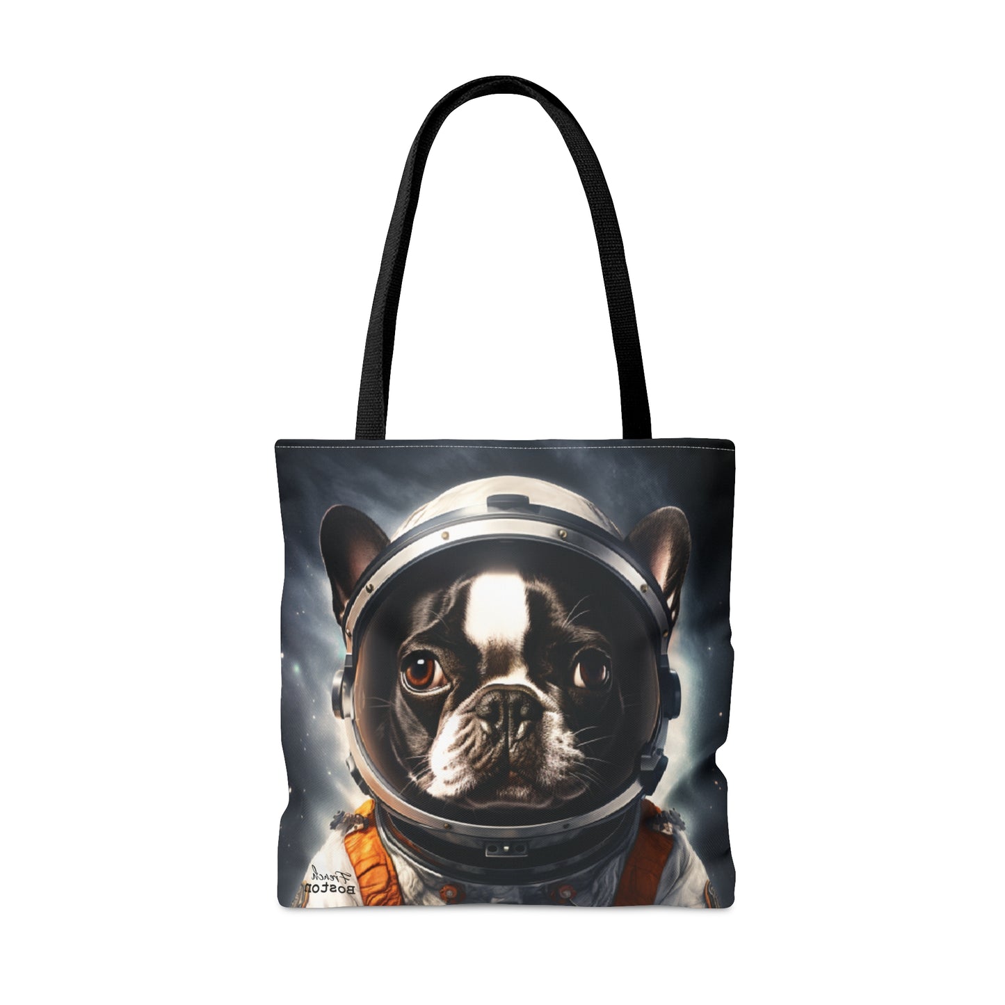 Astronaut Frenchie Boston Terrier in Space themed Tote Bag (AOP) - French Boston