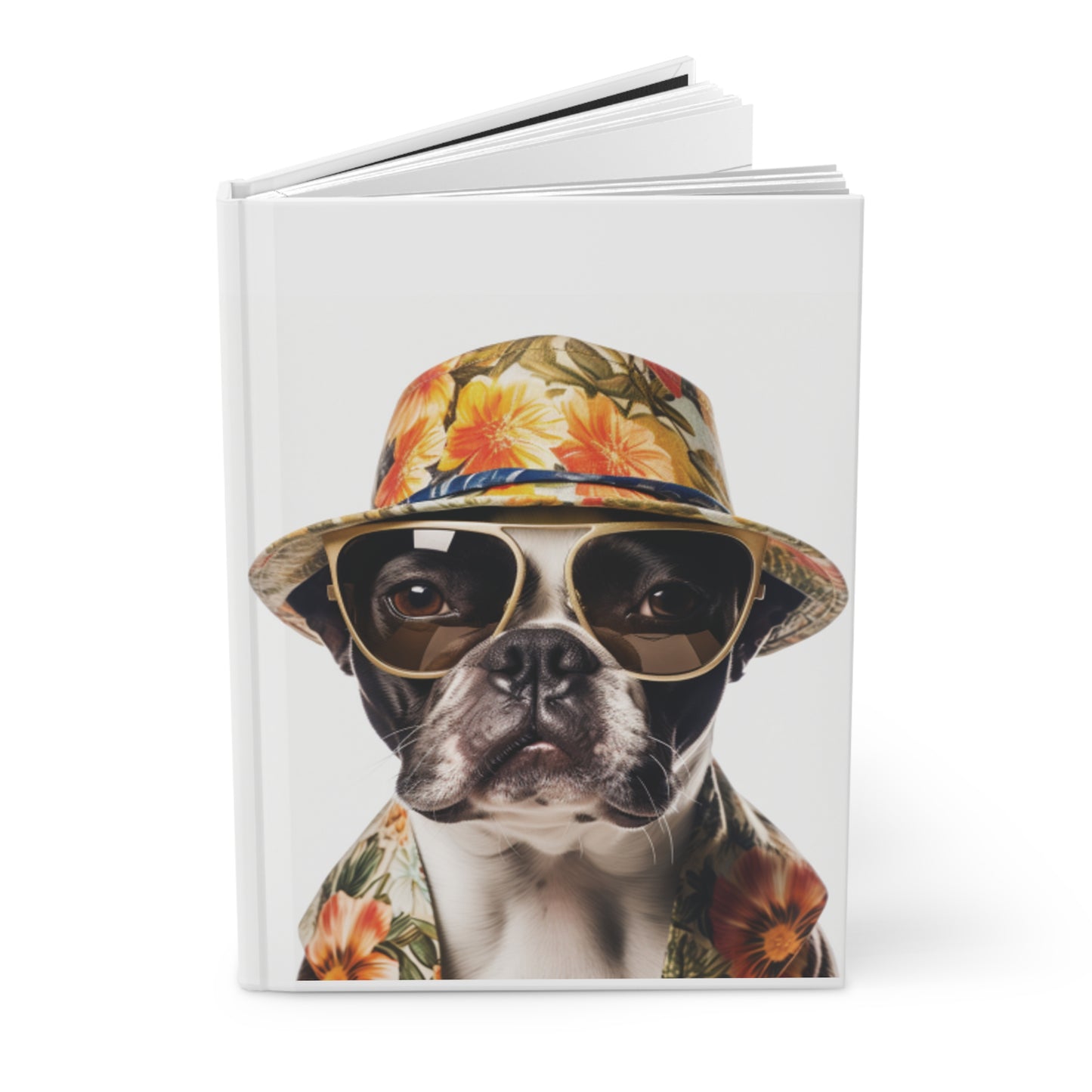 Boston Terrier Vegas Outfit - Hardcover Journal Matte - French Boston