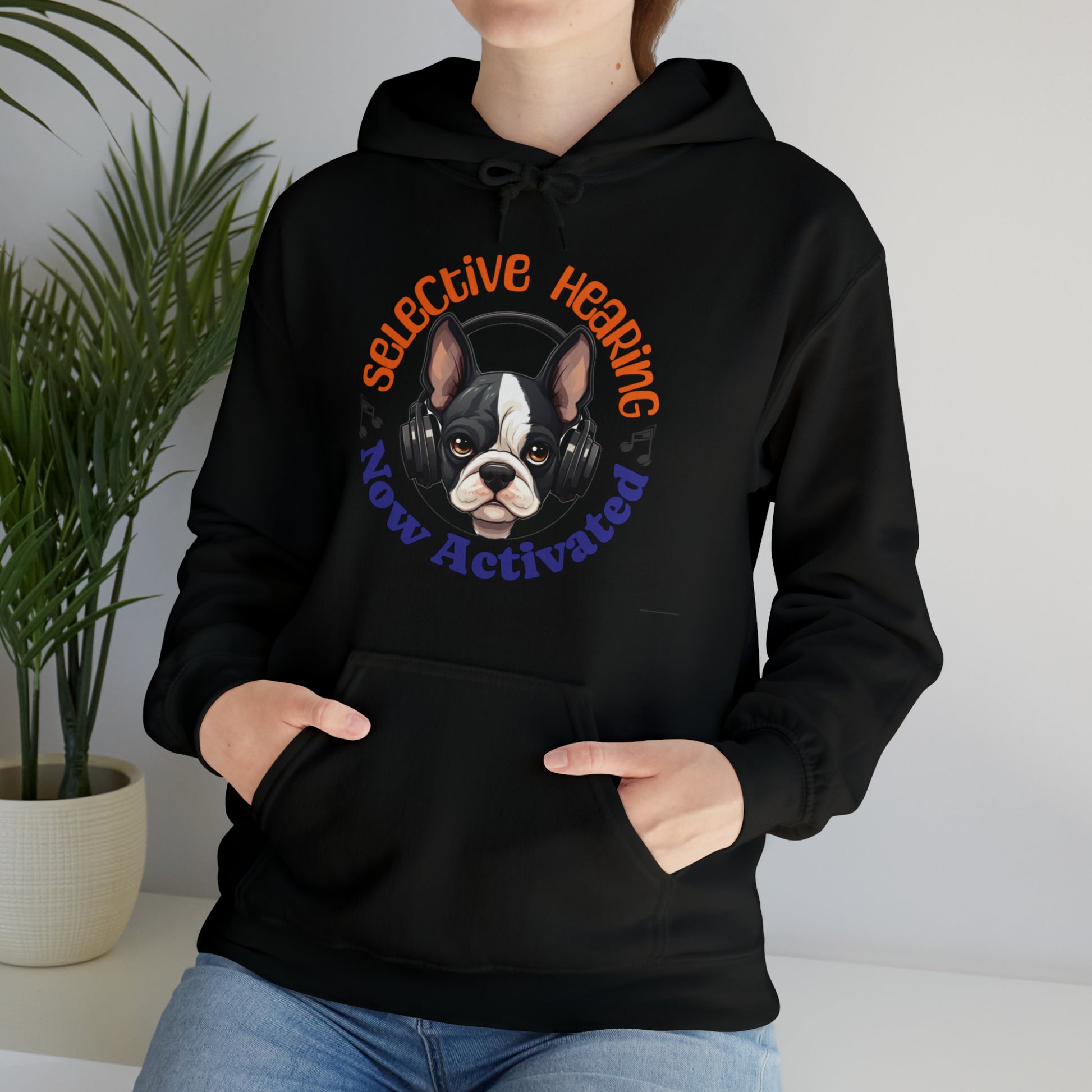 "Selective Hearing Now Activated" - Unisex Heavy Blend™ Hooded Sweatshirt - French Boston