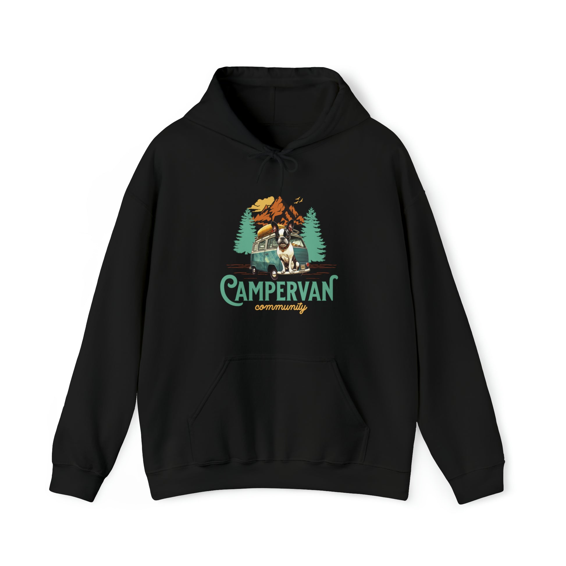 "Campervan Community" - French Boston Unisex Heavy Blend™ Hooded Sweatshirt - French Boston