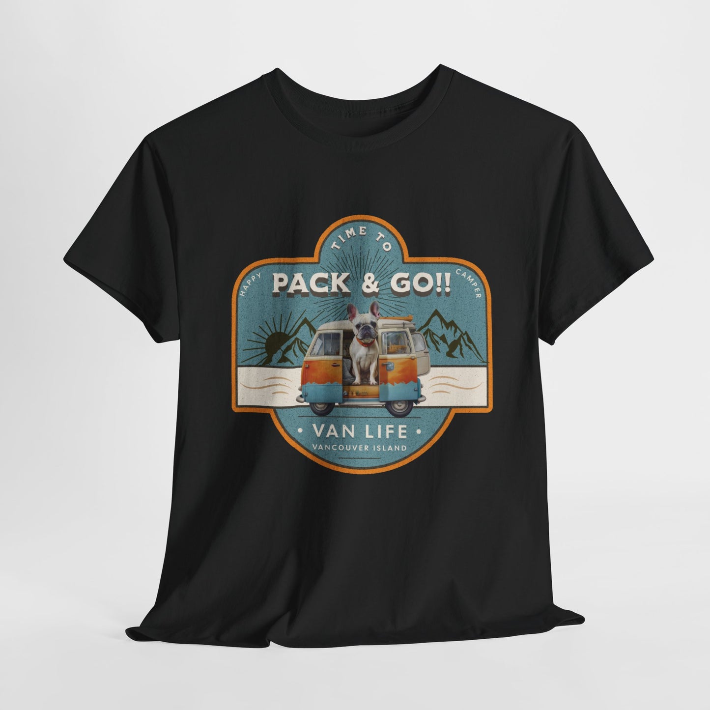 "Time to Pack & Go - Vancouver Island" French Boston T-Shirt - 100% Cotton