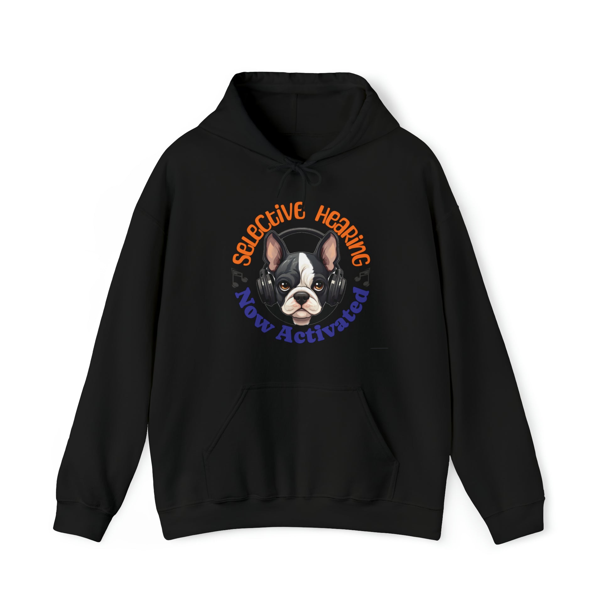 "Selective Hearing Now Activated" - Unisex Heavy Blend™ Hooded Sweatshirt - French Boston