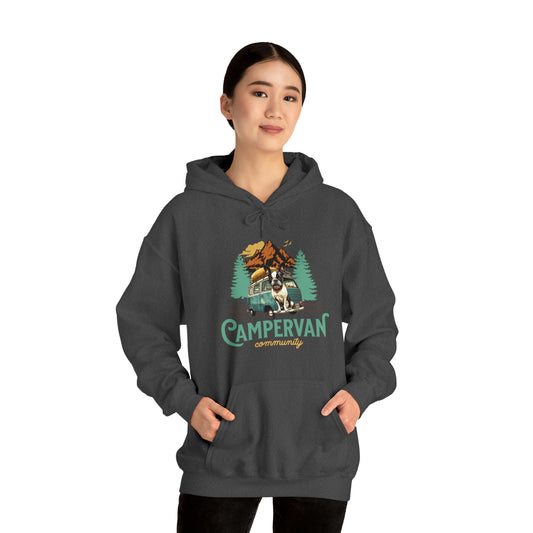 "Campervan Community" - French Boston Unisex Heavy Blend™ Hooded Sweatshirt - French Boston