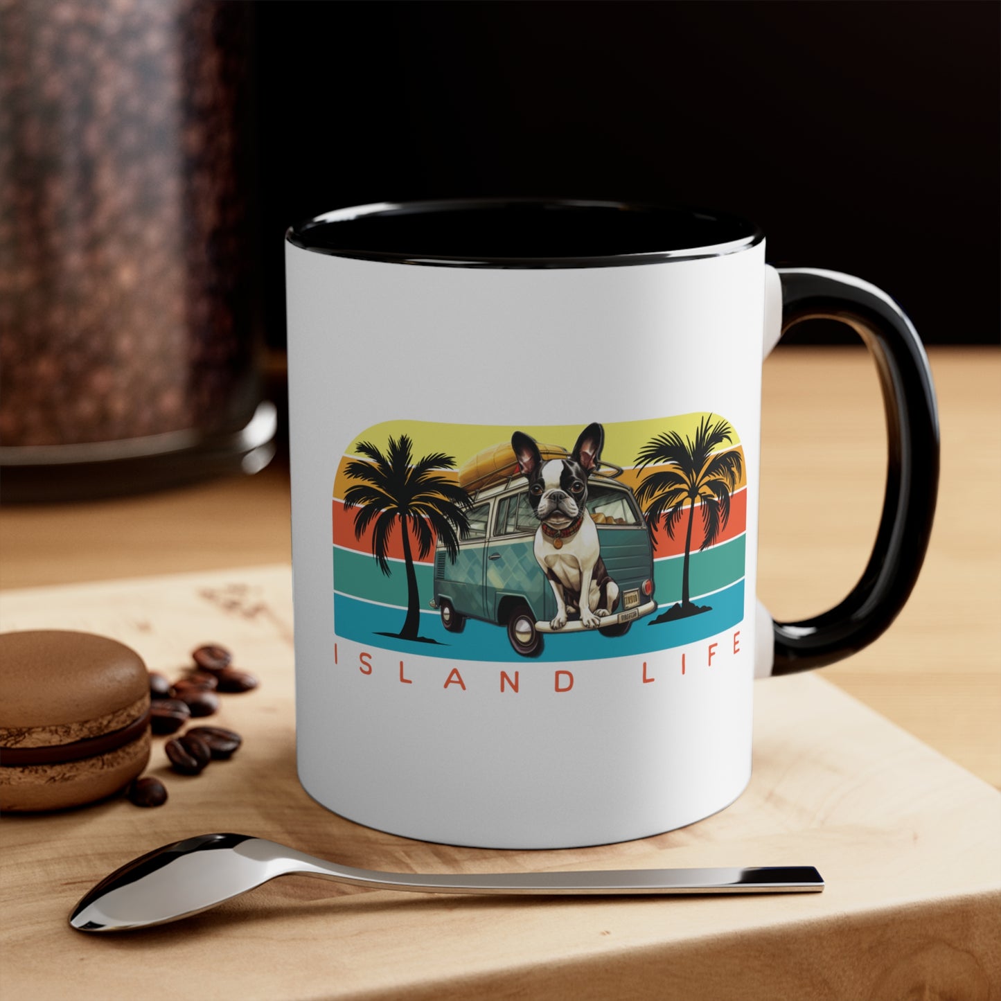 "Island Life" French French Boston Retro Mug - French Boston