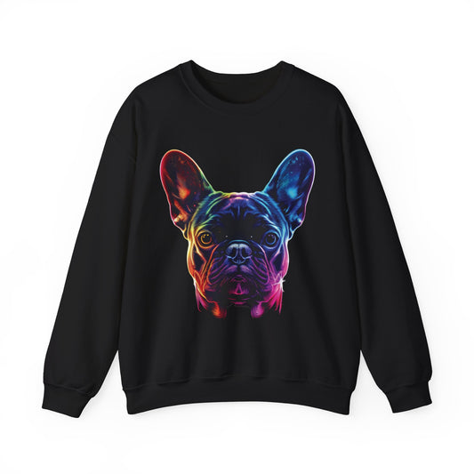 Neon French Bulldog Themed Sweatshirt - French Boston