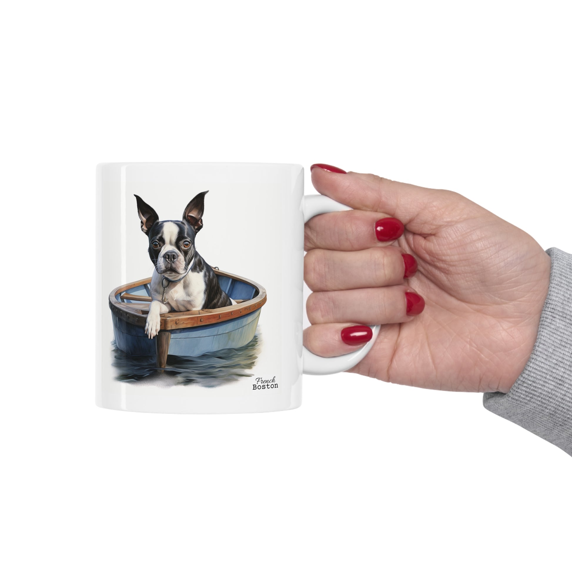 French Boston in Boat Ceramic Mug 11oz - French Boston