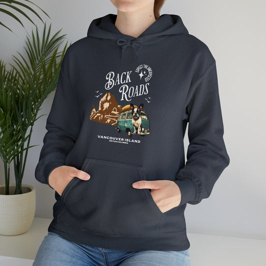 "Back Roads Vancouver Island - Expect the Unexpected" - Unisex Heavy Blend™ Hooded Sweatshirt - French Boston