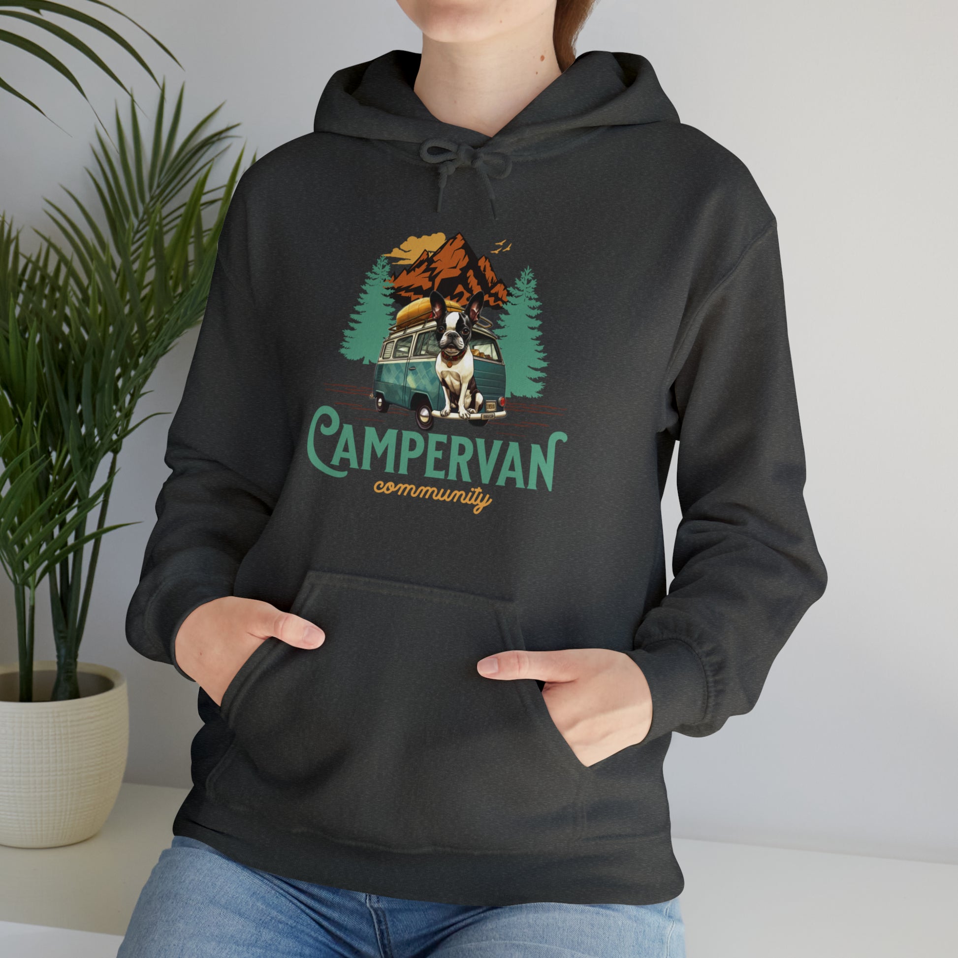 "Campervan Community" - French Boston Unisex Heavy Blend™ Hooded Sweatshirt - French Boston