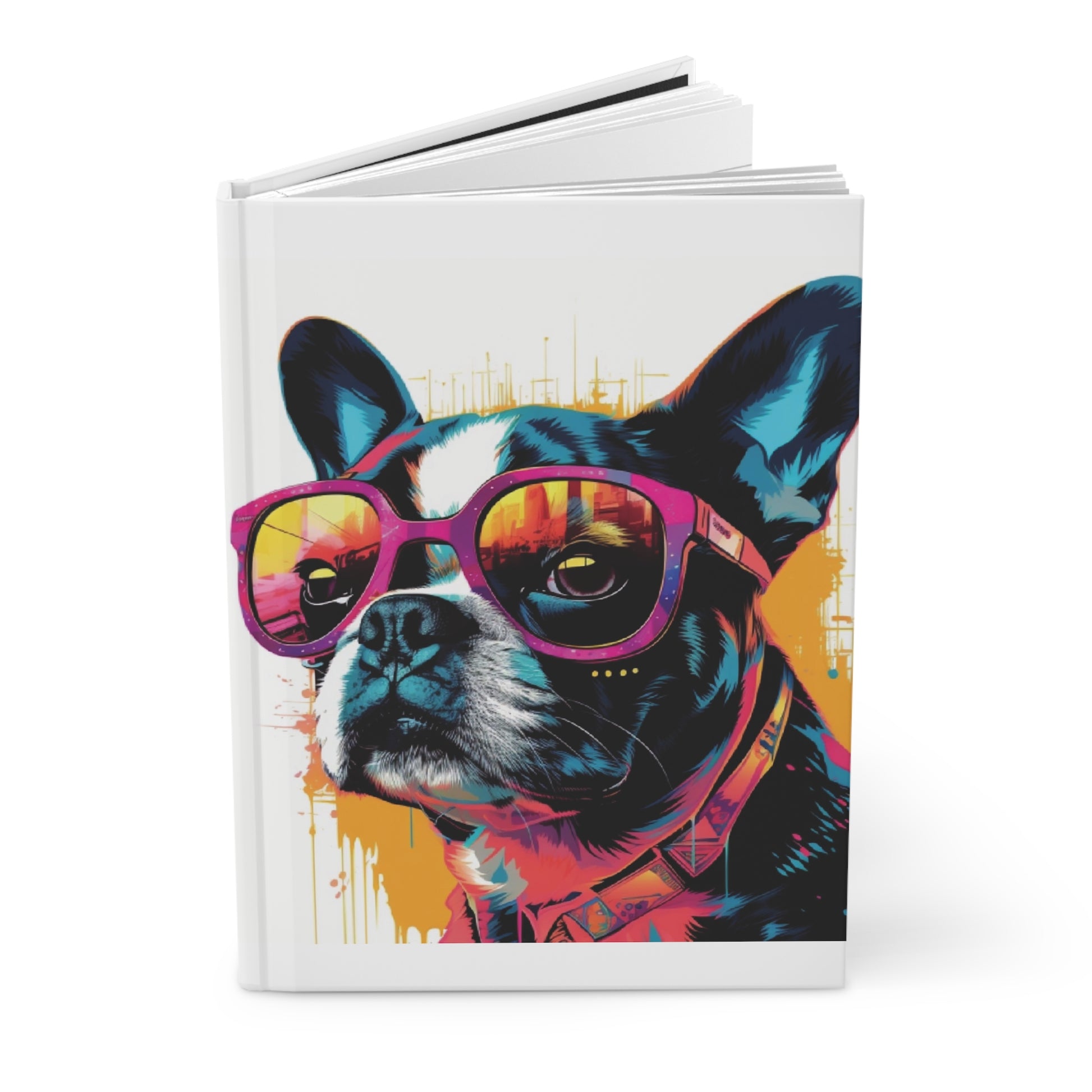 Boston Terrier Pop Style Art - Hardcover Journal Matte - French Boston