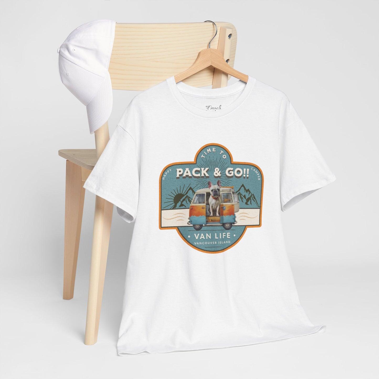 "Time to Pack & Go - Vancouver Island" French Boston T-Shirt - 100% Cotton