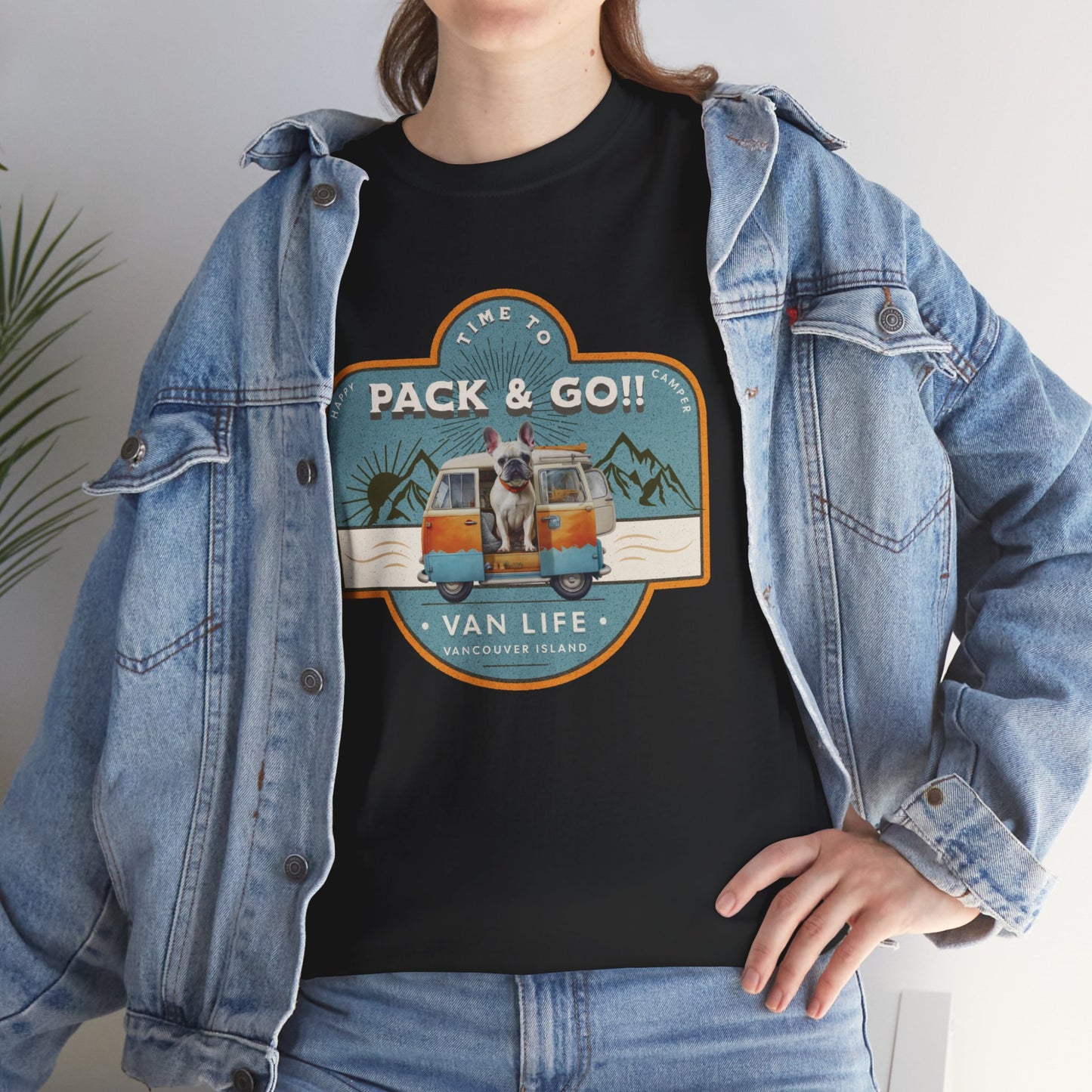 "Time to Pack & Go - Vancouver Island" French Boston T-Shirt - 100% Cotton