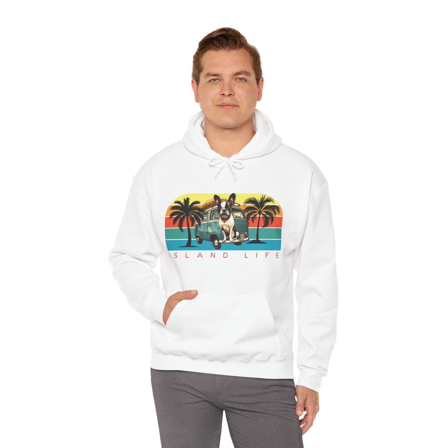 "Island Life" - Unisex Heavy Blend™ Hooded Sweatshirt - French Boston