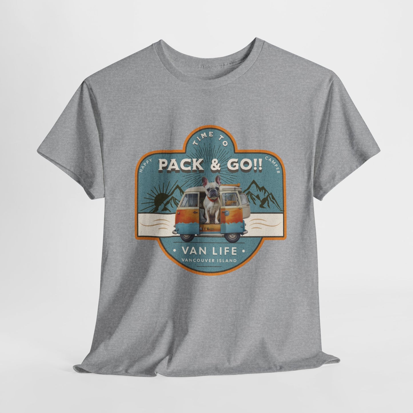 "Time to Pack & Go - Vancouver Island" French Boston T-Shirt - 100% Cotton