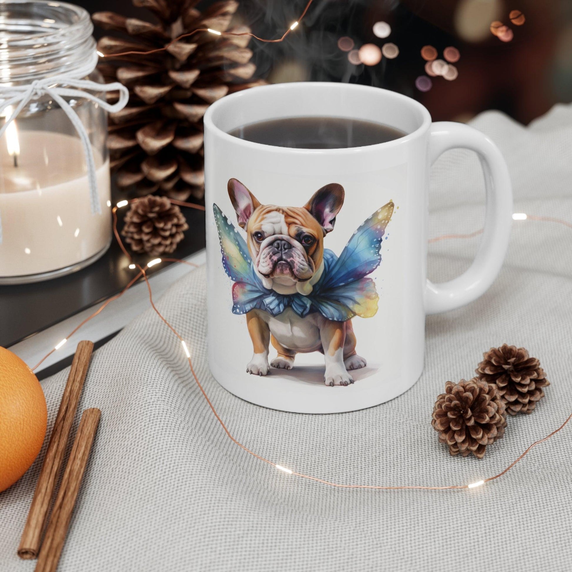 Butterfly French Bulldog Coffee Mug 11oz - French Boston