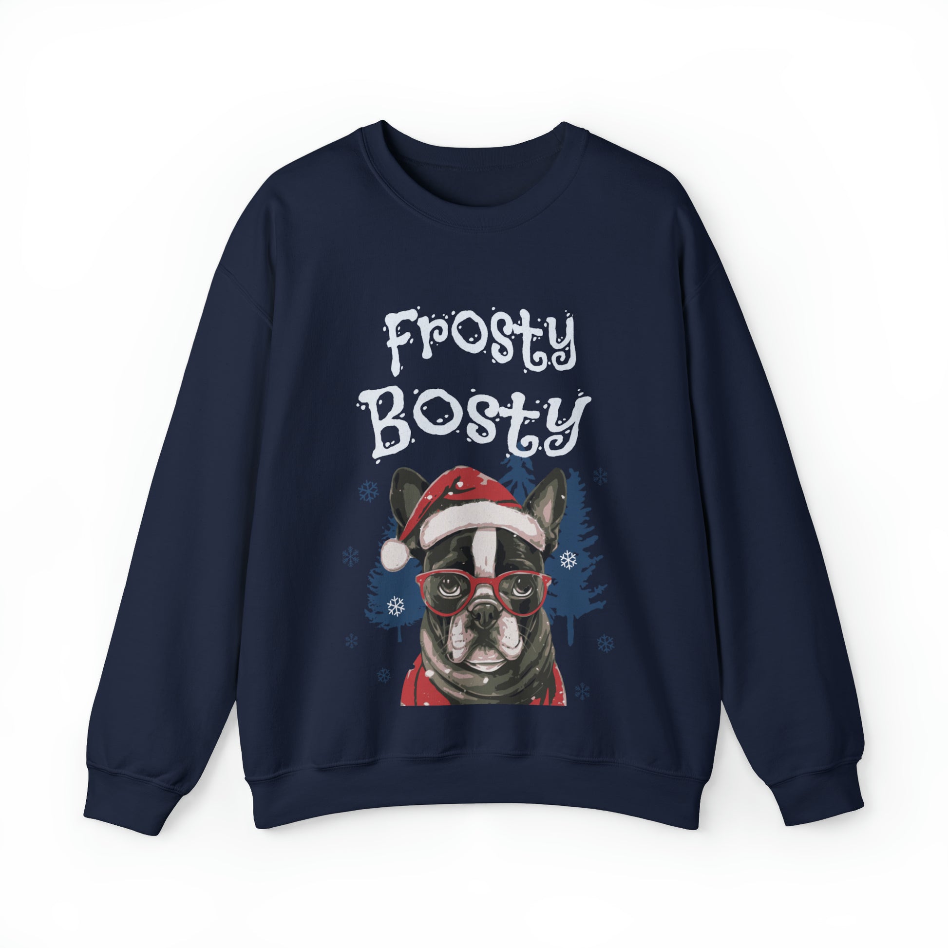 "Frosty Bosty" Christmas Unisex Crewneck Sweatshirt - French Boston