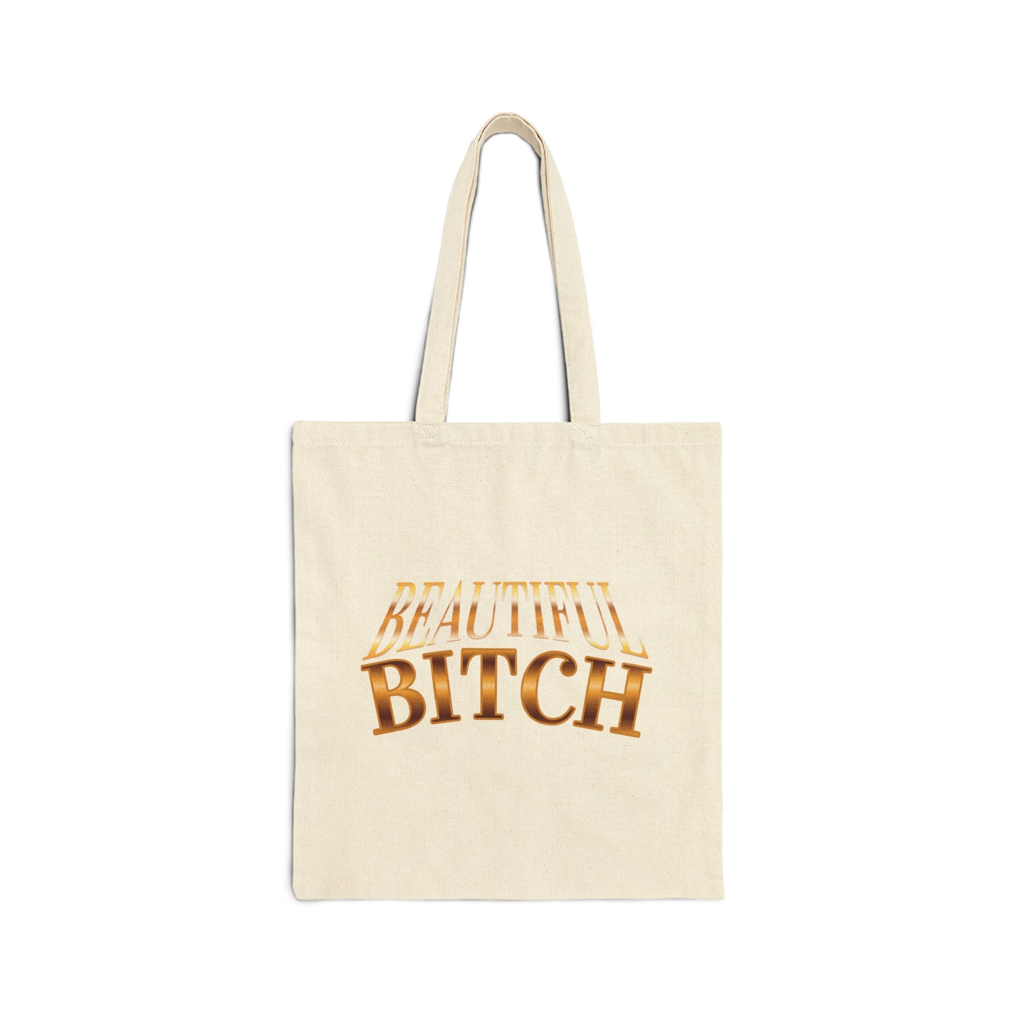 "Beautiful Bitch" - French Boston Funny Themed 100% Cotton Canvas Tote Bag - French Boston