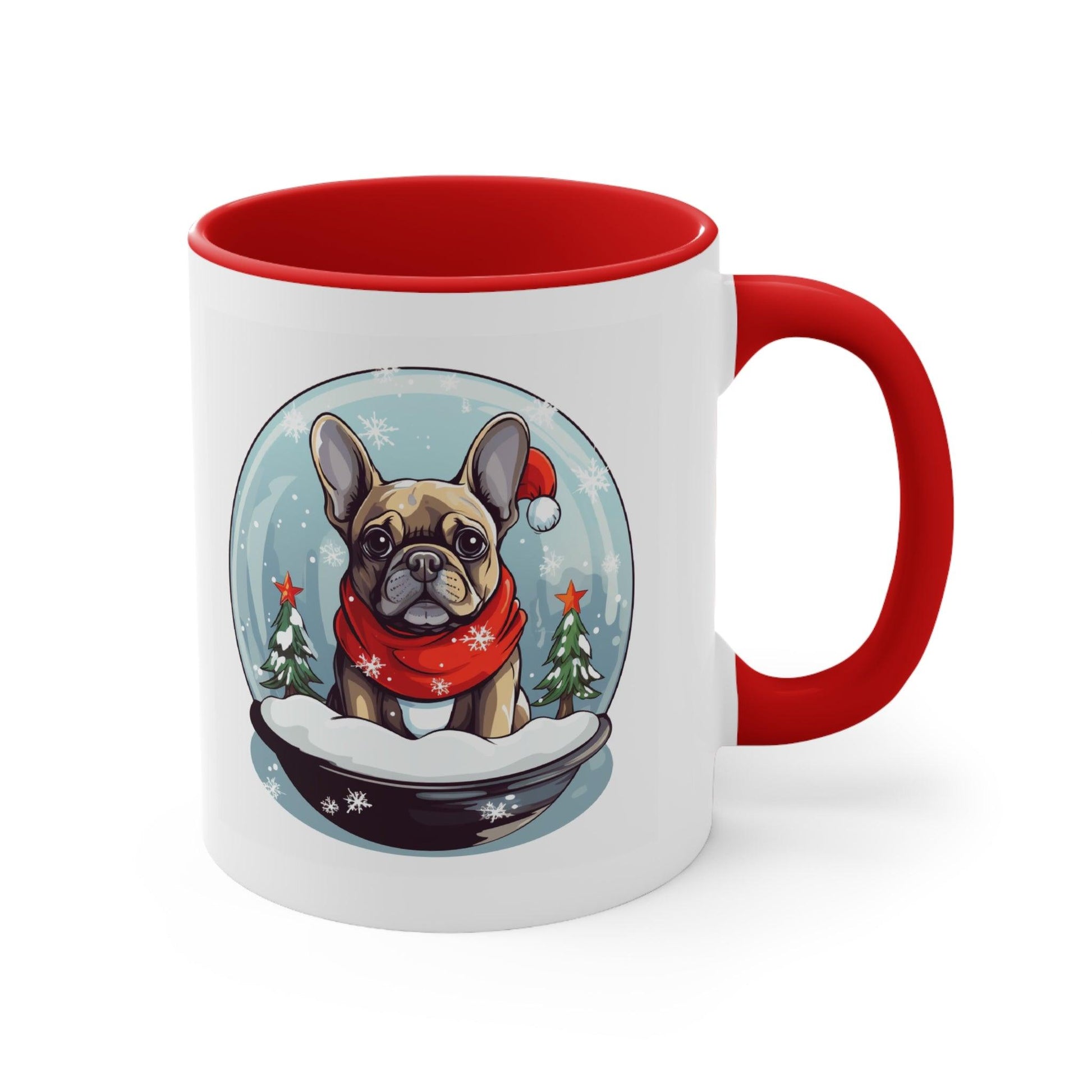 Snowglobe French Bulldog Holiday Mug - French Boston