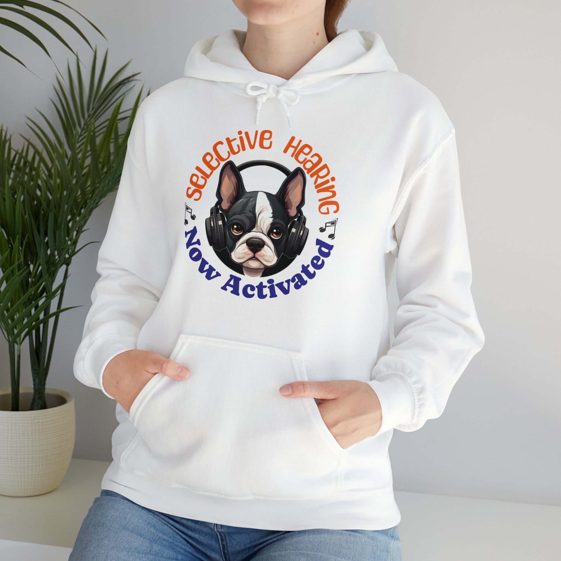 "Selective Hearing Now Activated" - Unisex Heavy Blend™ Hooded Sweatshirt - French Boston