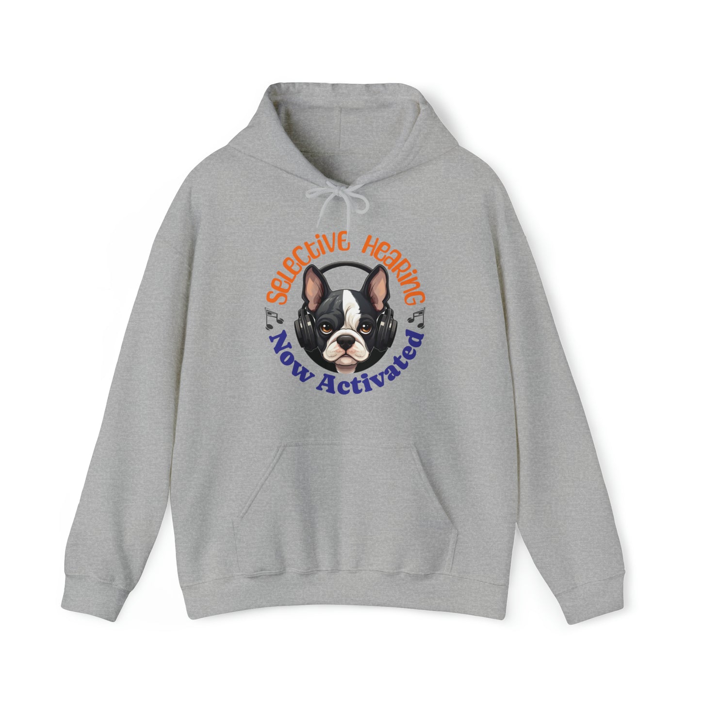 "Selective Hearing Now Activated" - Unisex Heavy Blend™ Hooded Sweatshirt - French Boston