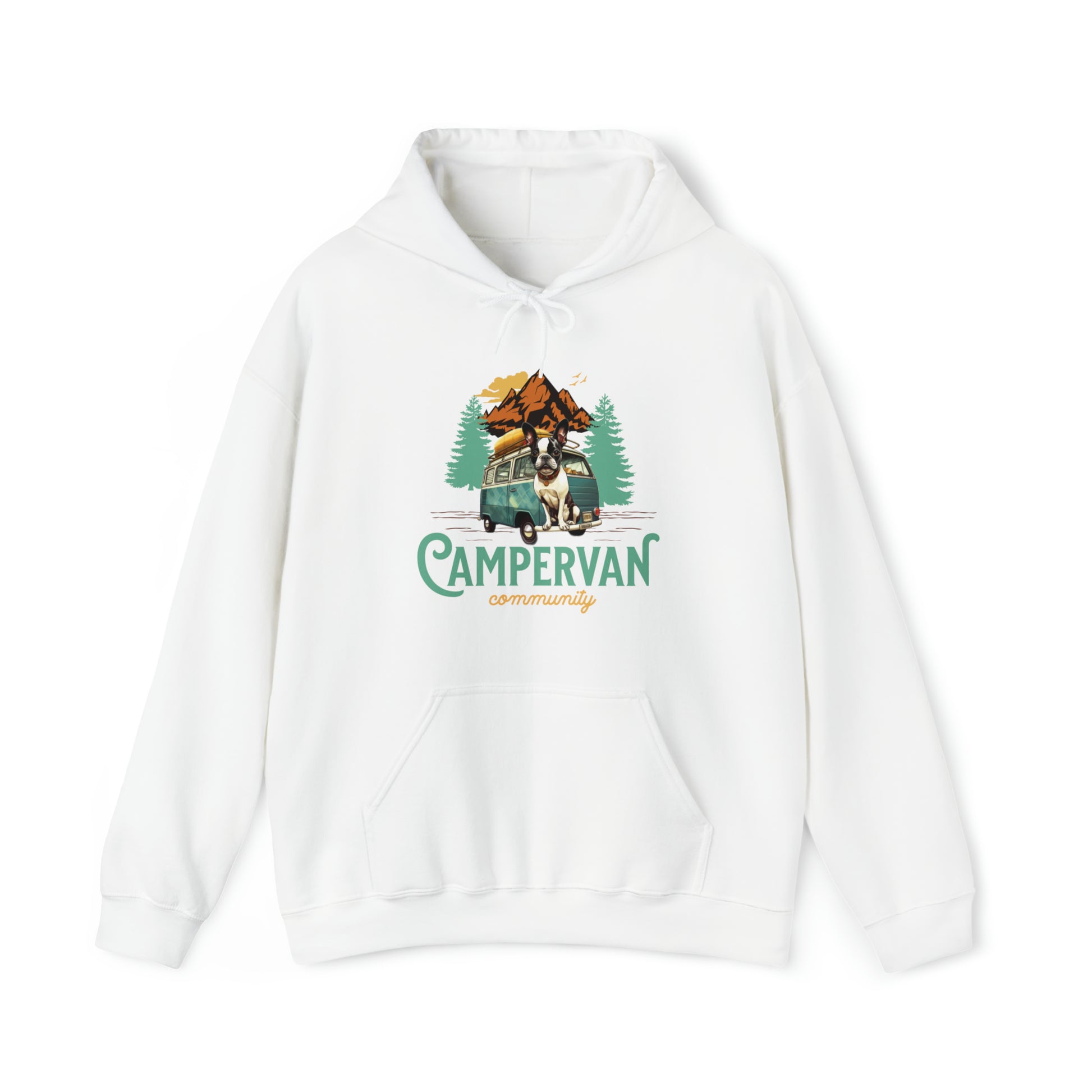 "Campervan Community" - French Boston Unisex Heavy Blend™ Hooded Sweatshirt - French Boston