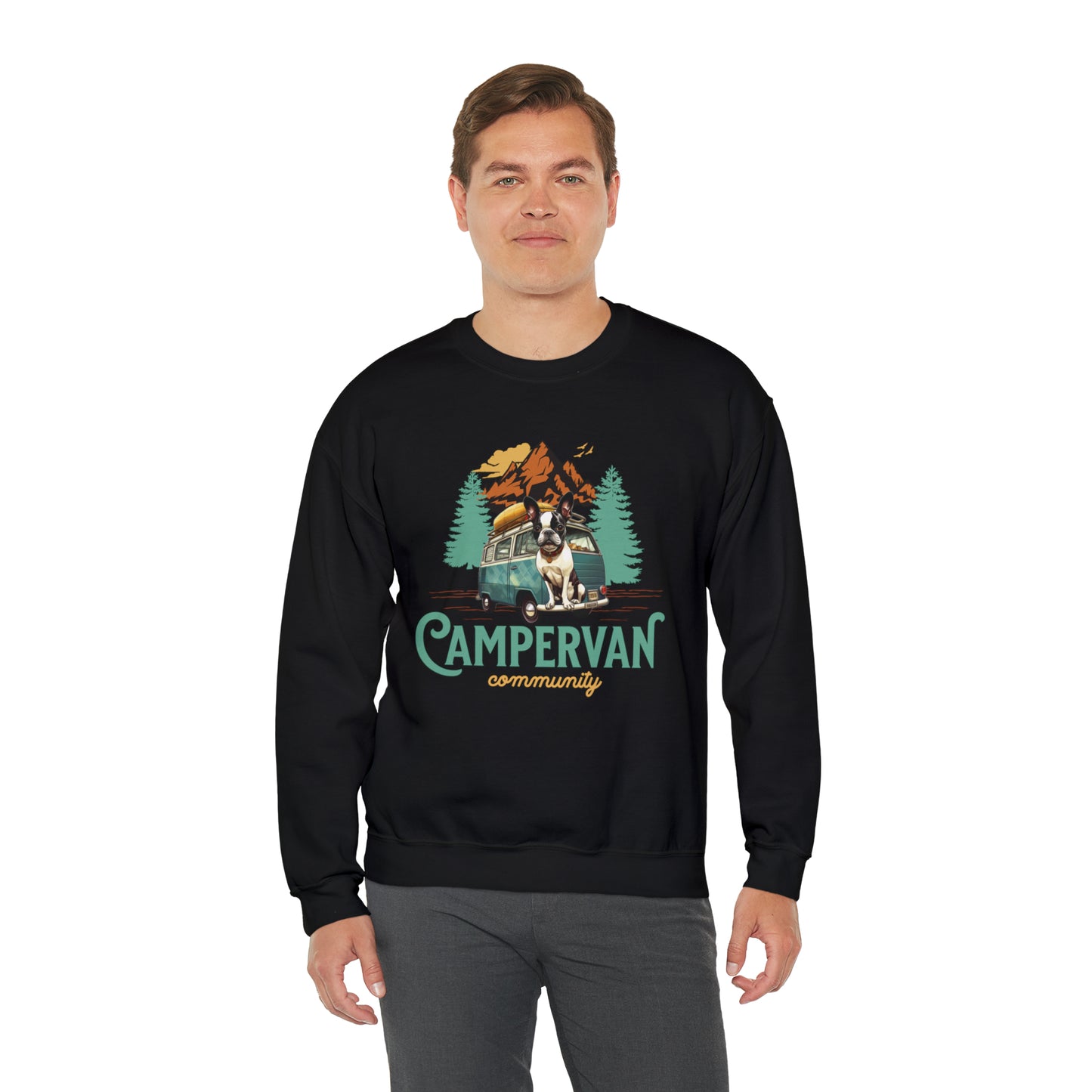 Campervan Community French Boston Unisex Crewneck Sweatshirt - French Boston