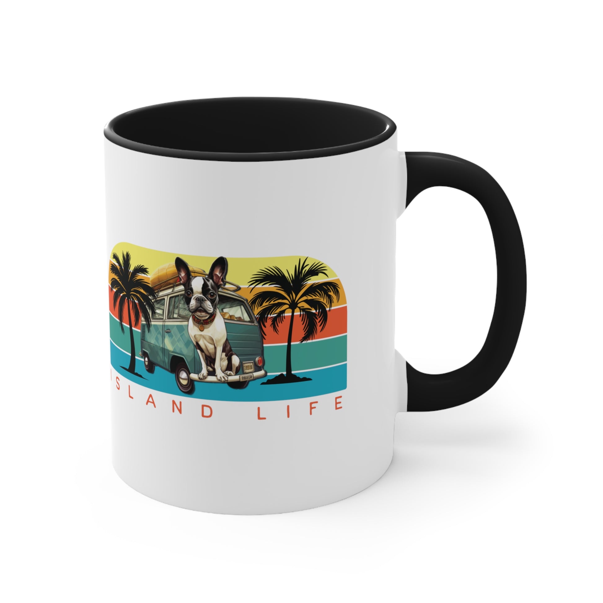 "Island Life" French French Boston Retro Mug - French Boston