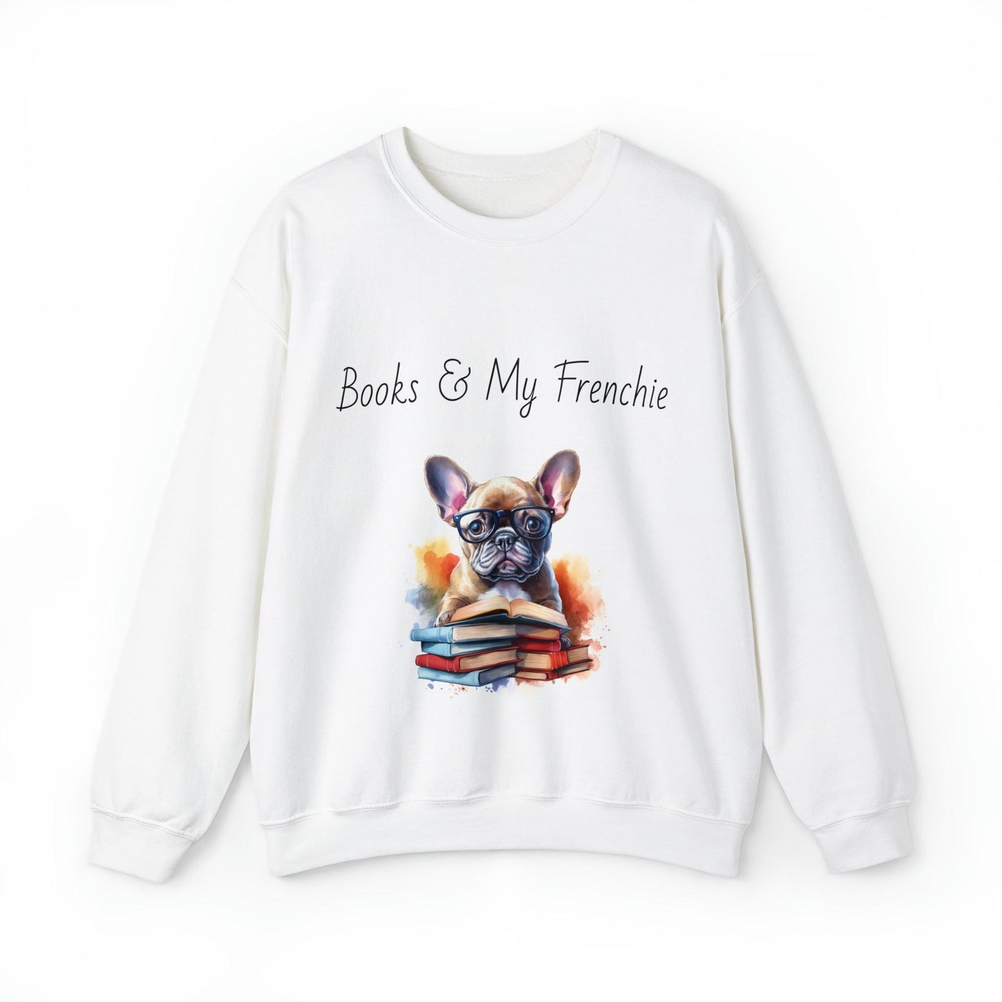 Books and Frenchies Unisex Crewneck Sweatshirt - French Boston