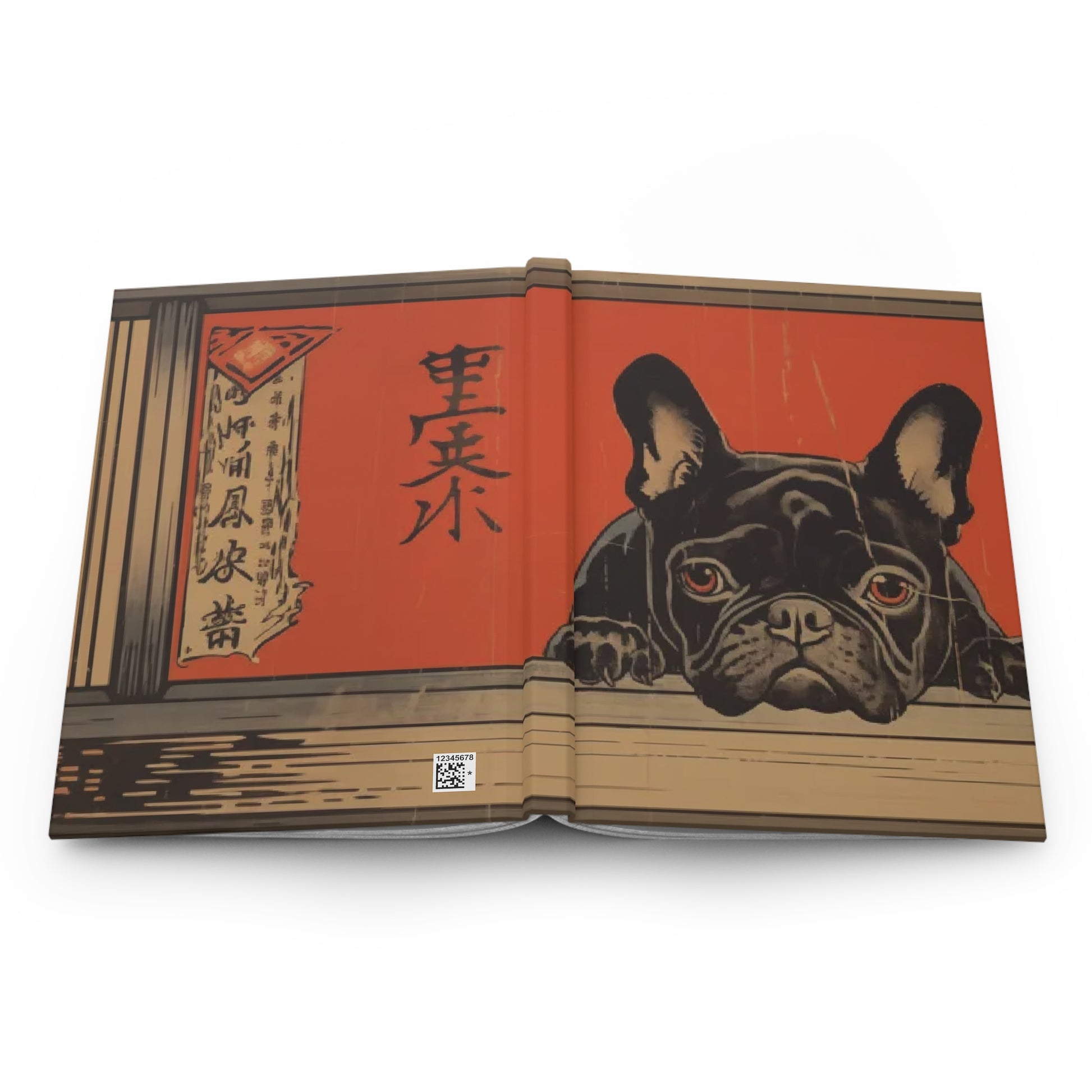 French Bulldog Block Style Art -Hardcover Journal Matte - French Boston