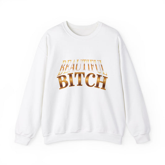 "Beautiful Bitch" - French Boston Funny Themed Sweatshirt - French Boston