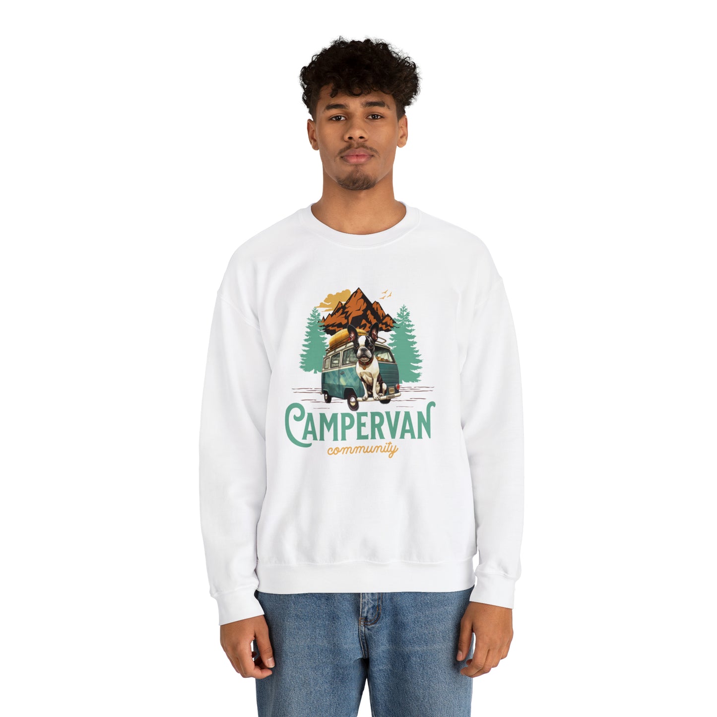 Campervan Community French Boston Unisex Crewneck Sweatshirt - French Boston