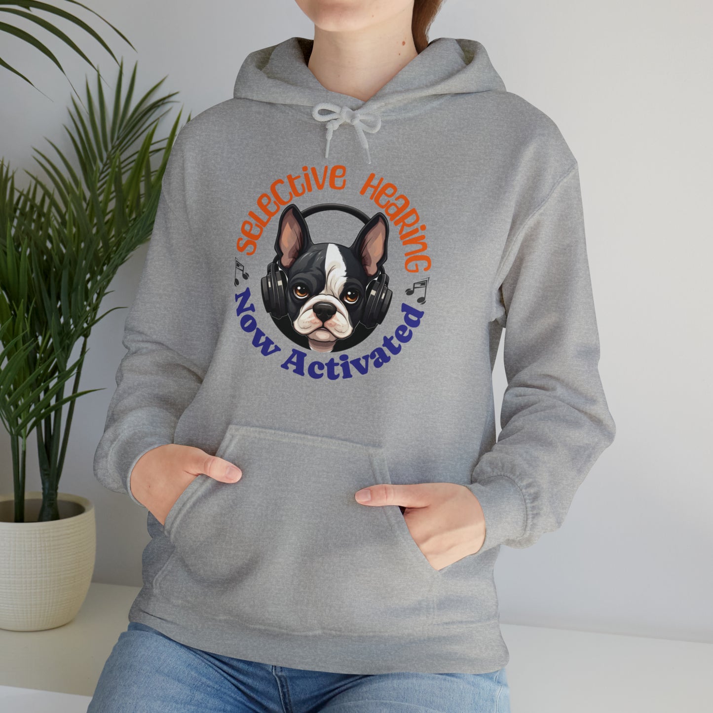 "Selective Hearing Now Activated" - Unisex Heavy Blend™ Hooded Sweatshirt - French Boston