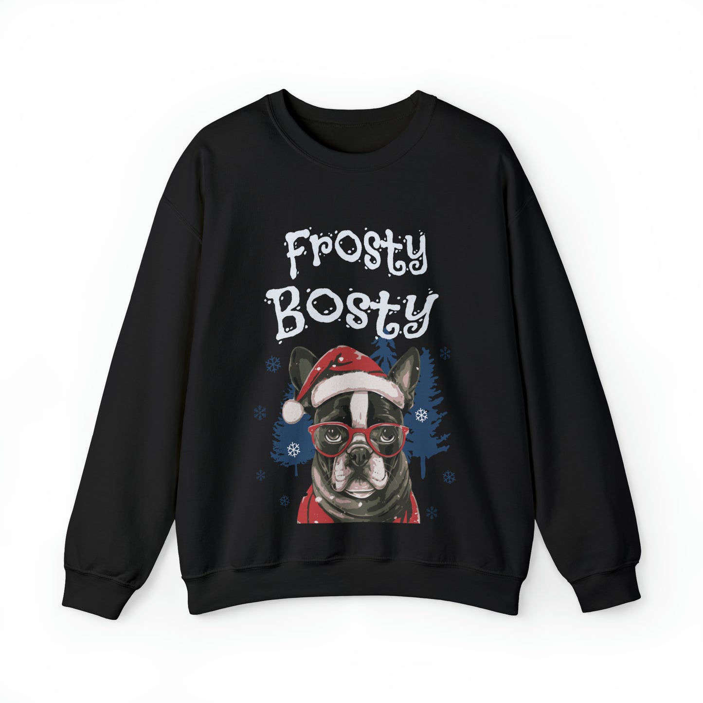 "Frosty Bosty" Christmas Unisex Crewneck Sweatshirt - French Boston