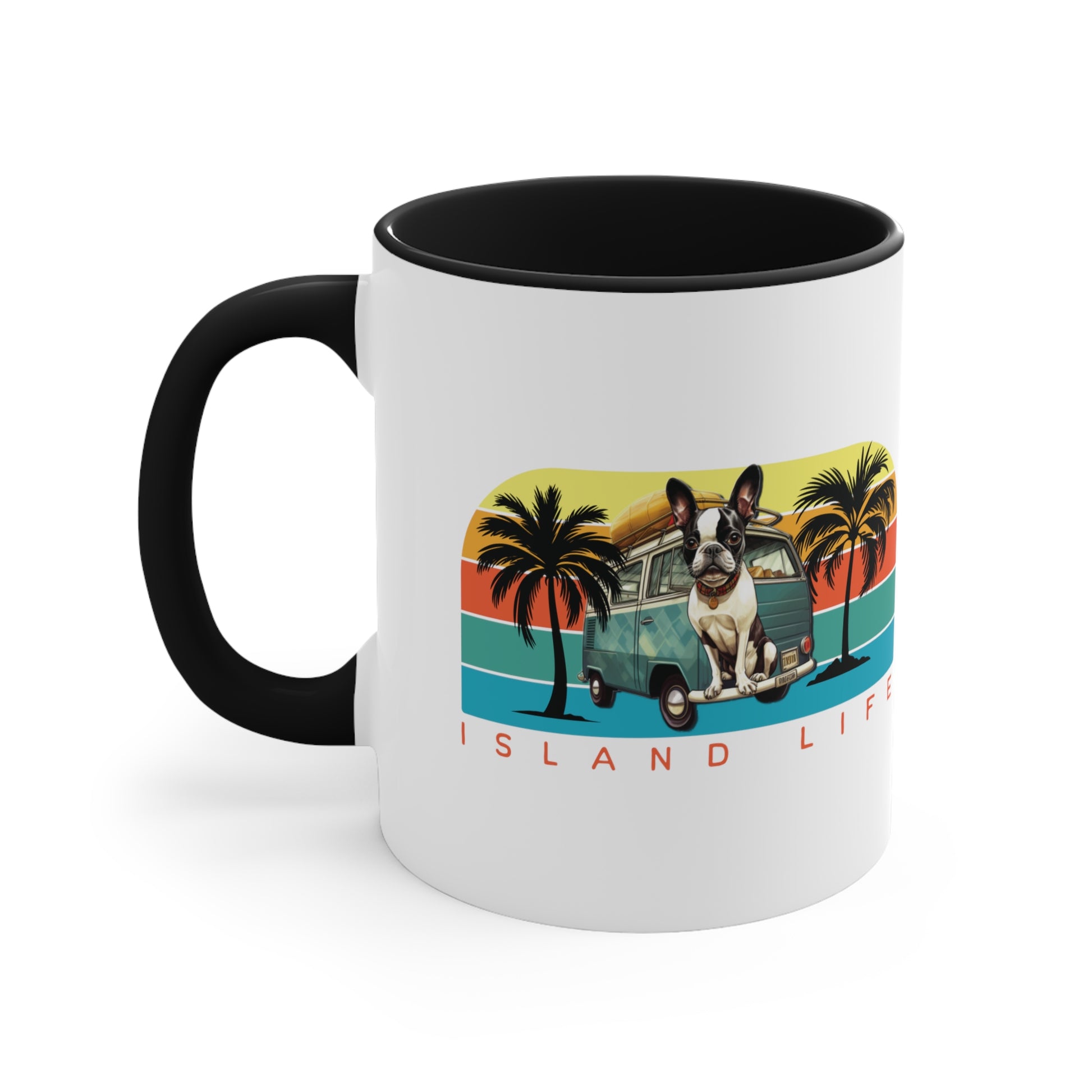 "Island Life" French French Boston Retro Mug - French Boston