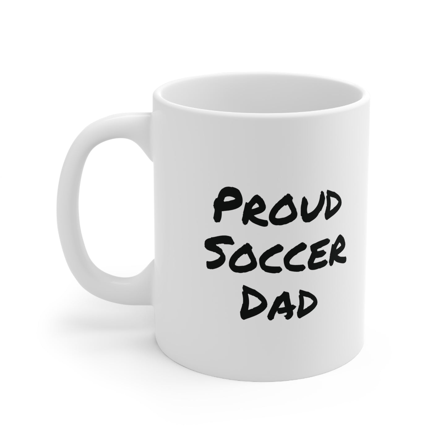 "Proud Soccer Dad" French Bulldog playing Soccer Coffee Mug 11oz - French Boston