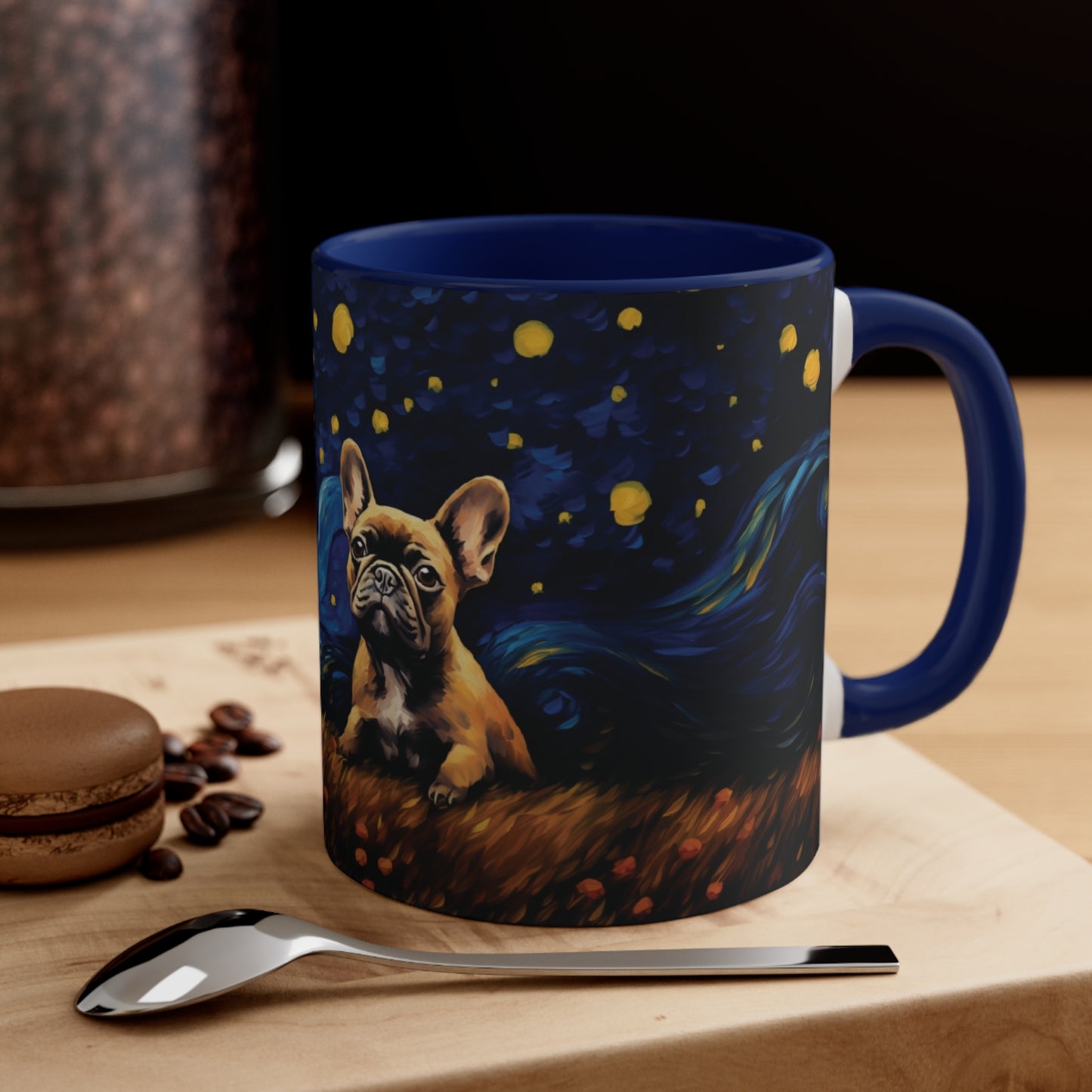 French Bulldog in Van Gogh Style Print Art Mug 11oz - French Boston