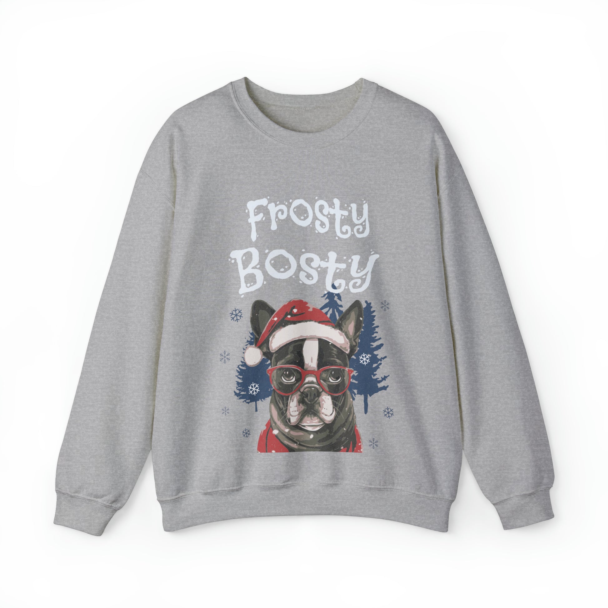 "Frosty Bosty" Christmas Unisex Crewneck Sweatshirt - French Boston