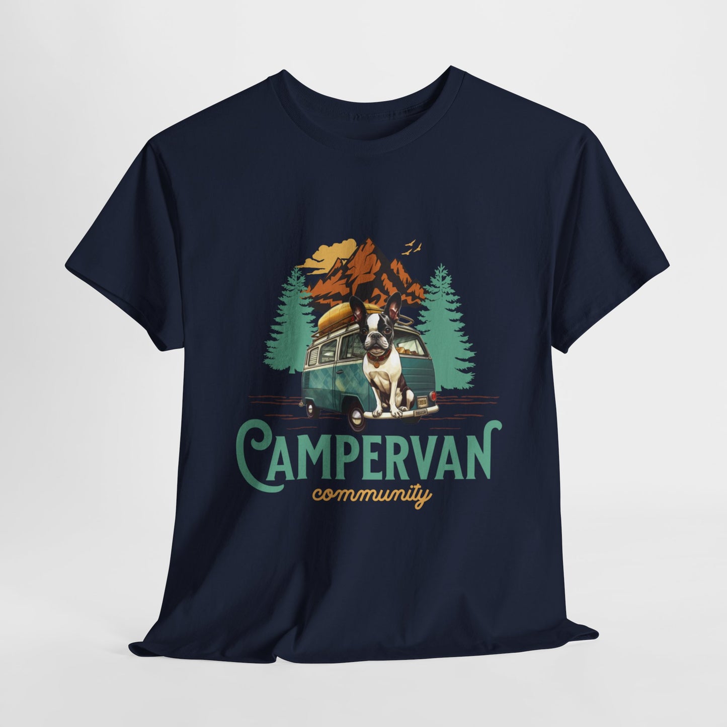 "Campervan Community" French Boston T-Shirt - 100% Cotton