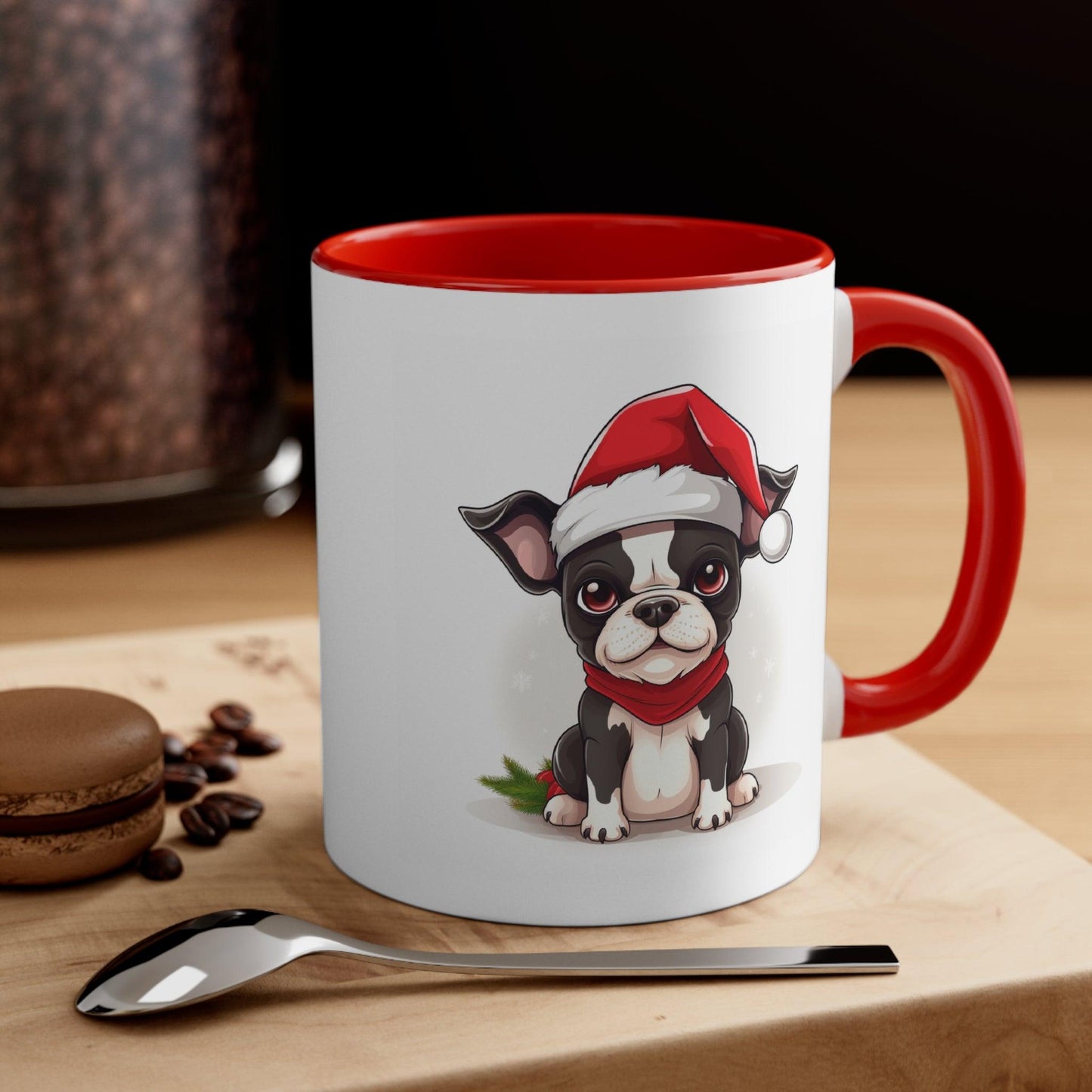 Cute Frenchbo Holiday Mug - French Boston