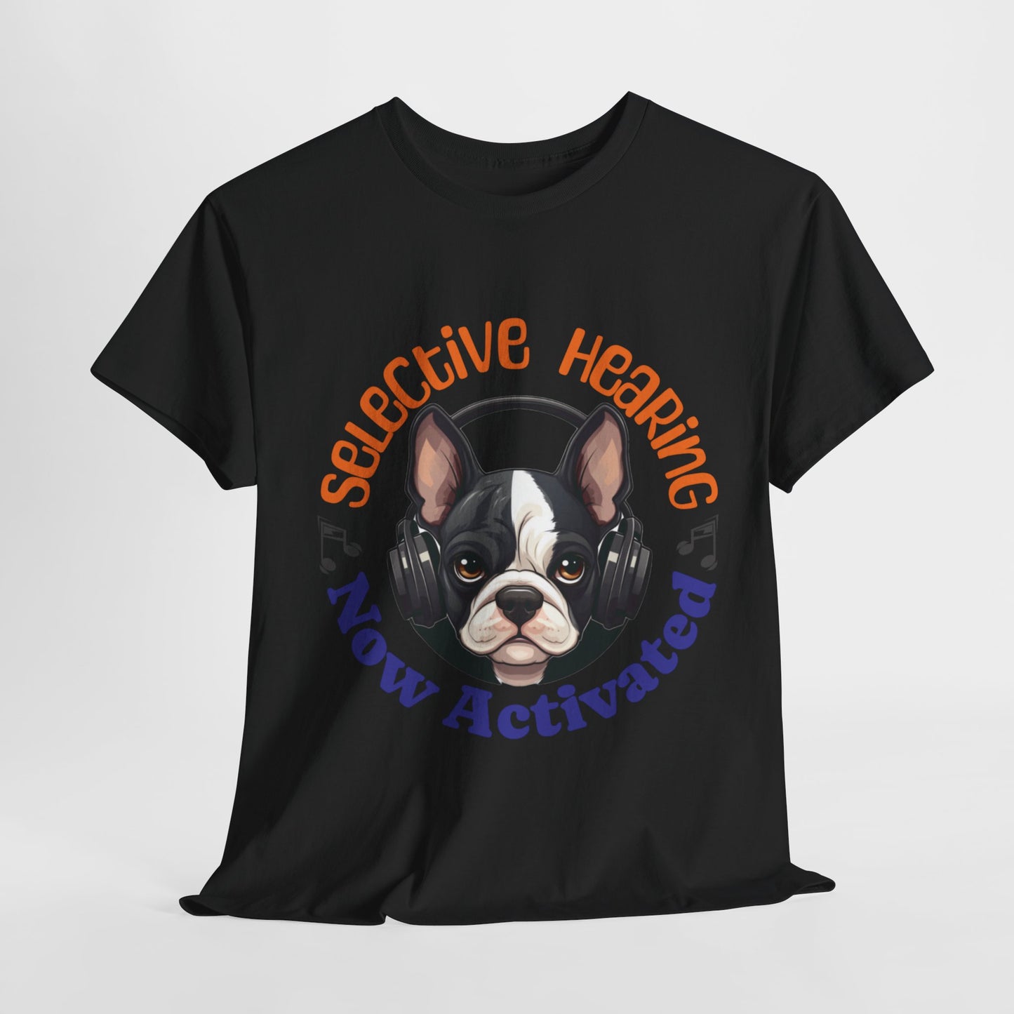 "Selective Hearing Now Activated" Unisex Heavy Cotton Tee