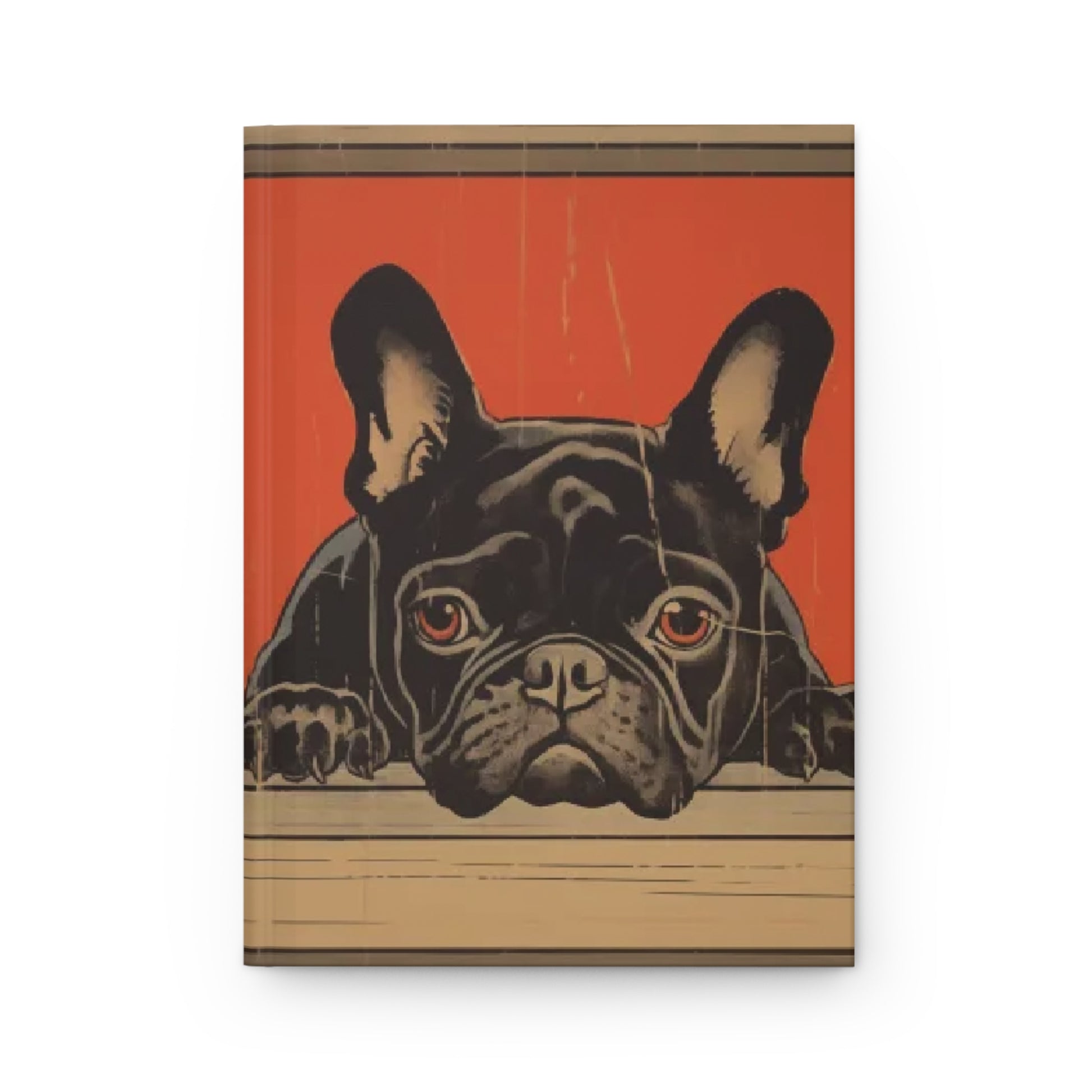 French Bulldog Block Style Art -Hardcover Journal Matte - French Boston