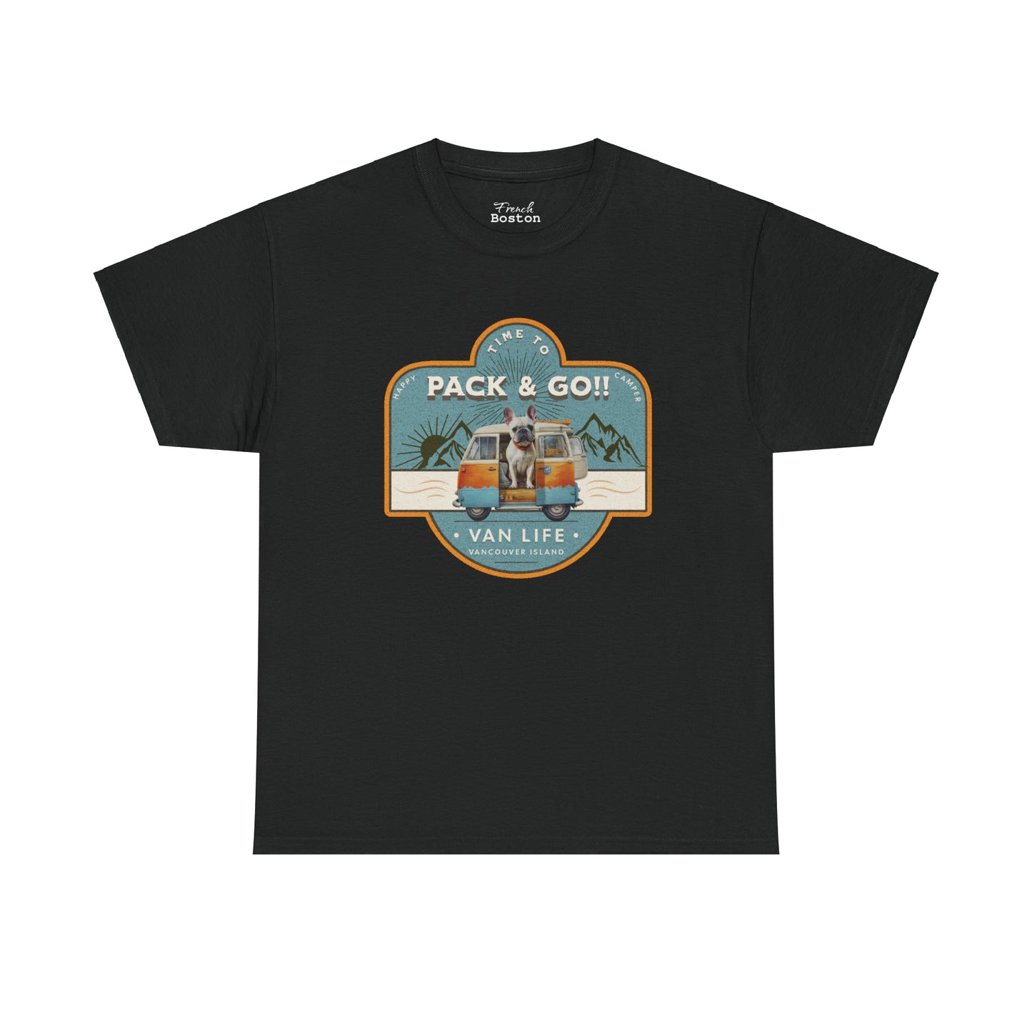 "Time to Pack & Go - Vancouver Island" French Boston T-Shirt - 100% Cotton