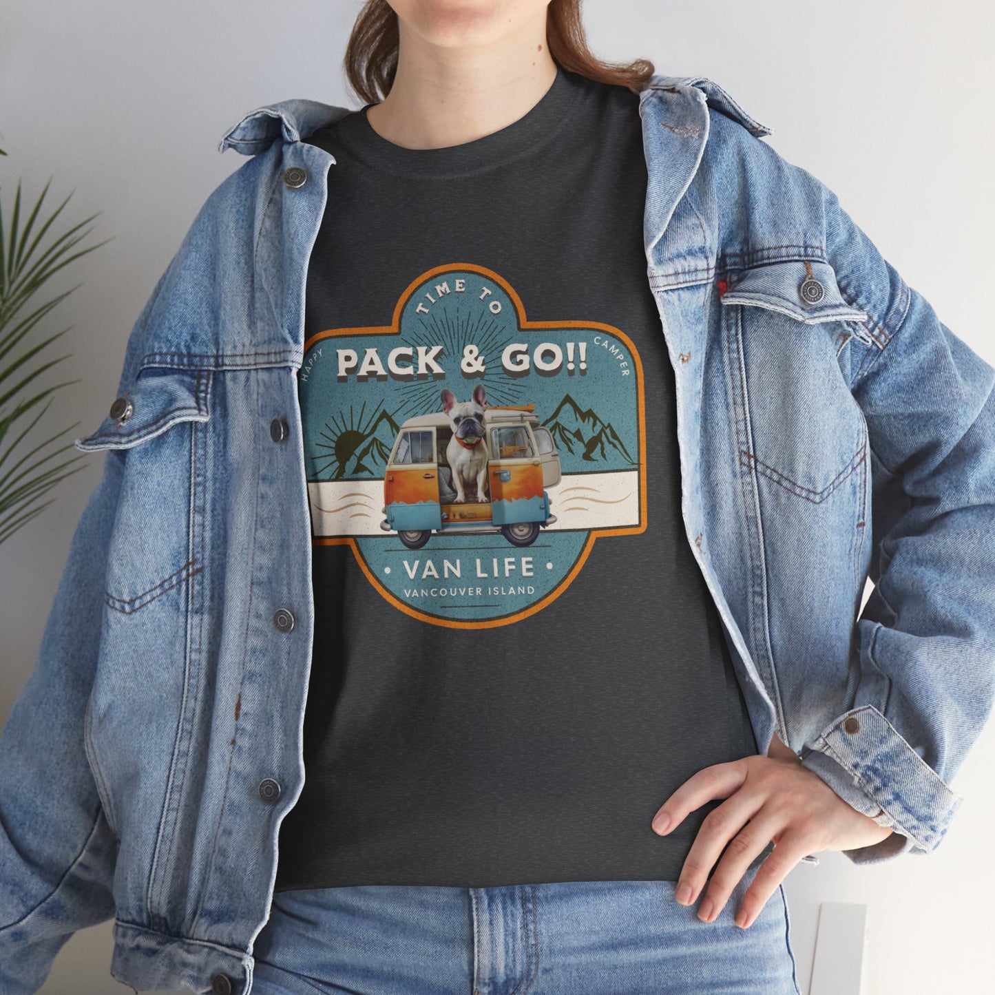 "Time to Pack & Go - Vancouver Island" French Boston T-Shirt - 100% Cotton