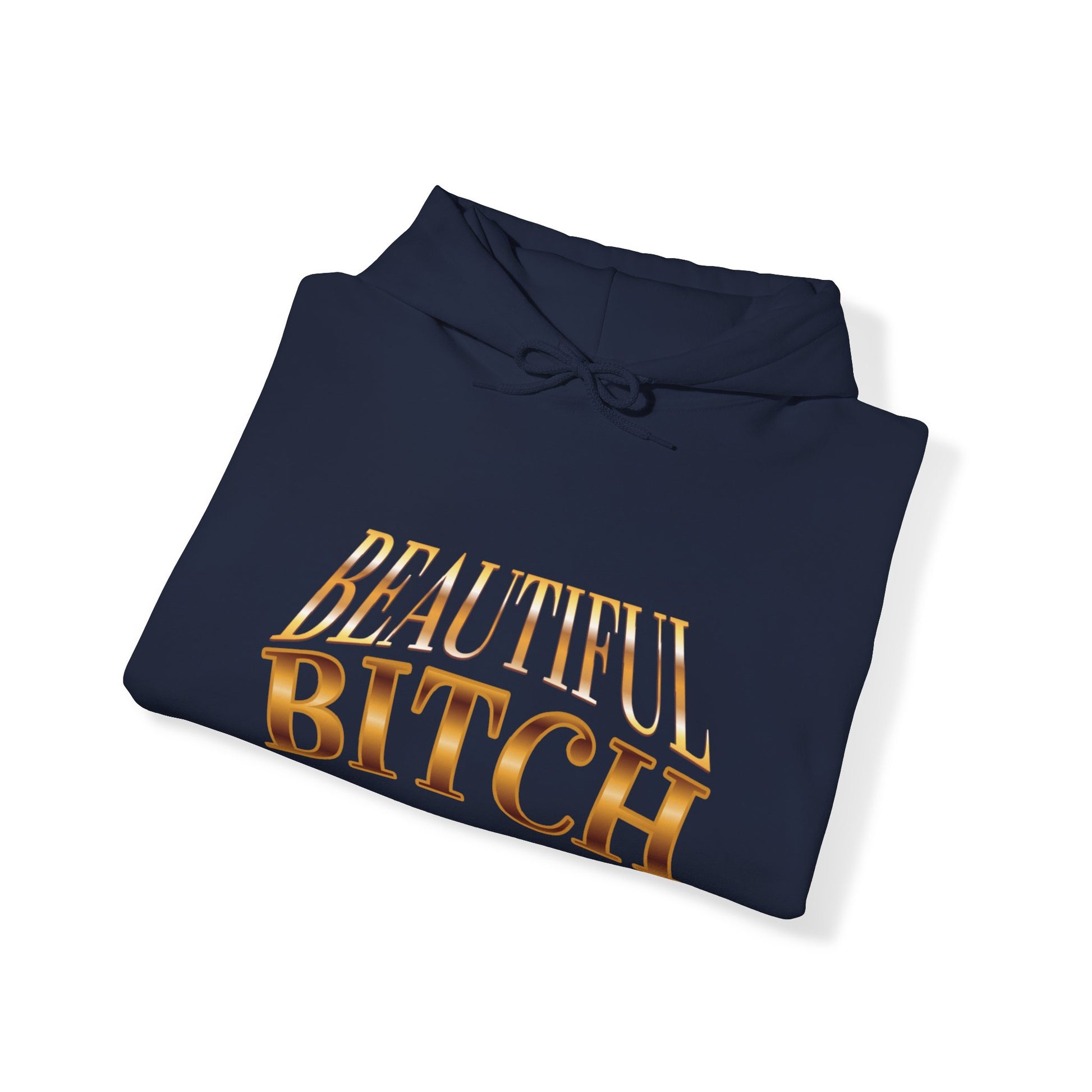 "Beautiful Bitch" - French Boston Unisex Heavy Blend™ Hooded Sweatshirt - French Boston