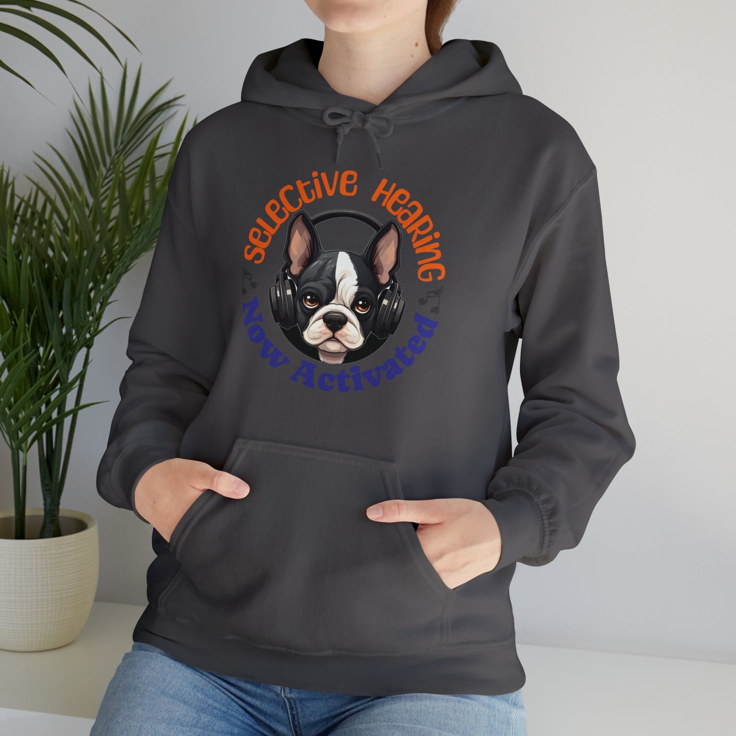 "Selective Hearing Now Activated" - Unisex Heavy Blend™ Hooded Sweatshirt - French Boston