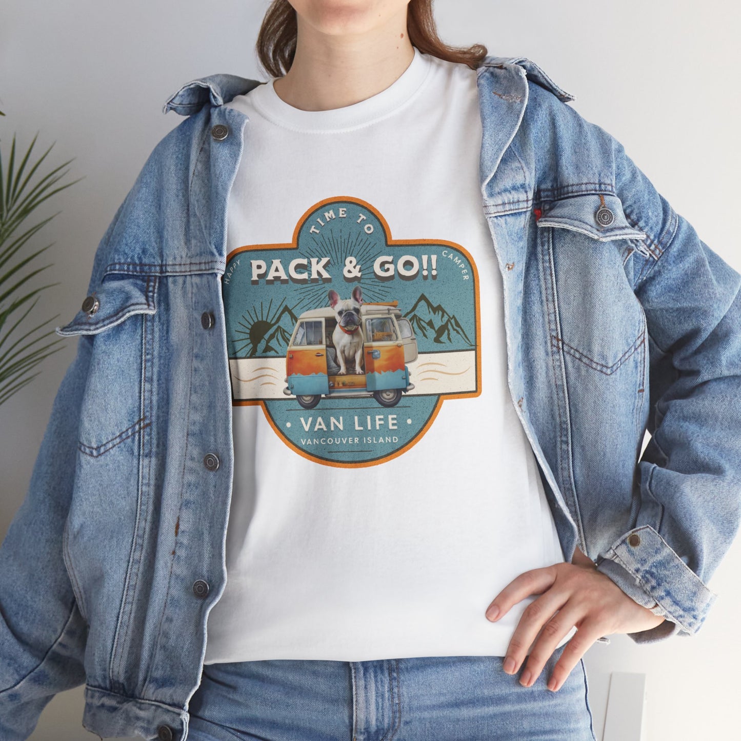 "Time to Pack & Go - Vancouver Island" French Boston T-Shirt - 100% Cotton