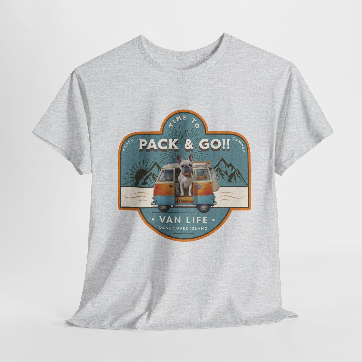 "Time to Pack & Go - Vancouver Island" French Boston T-Shirt - 100% Cotton