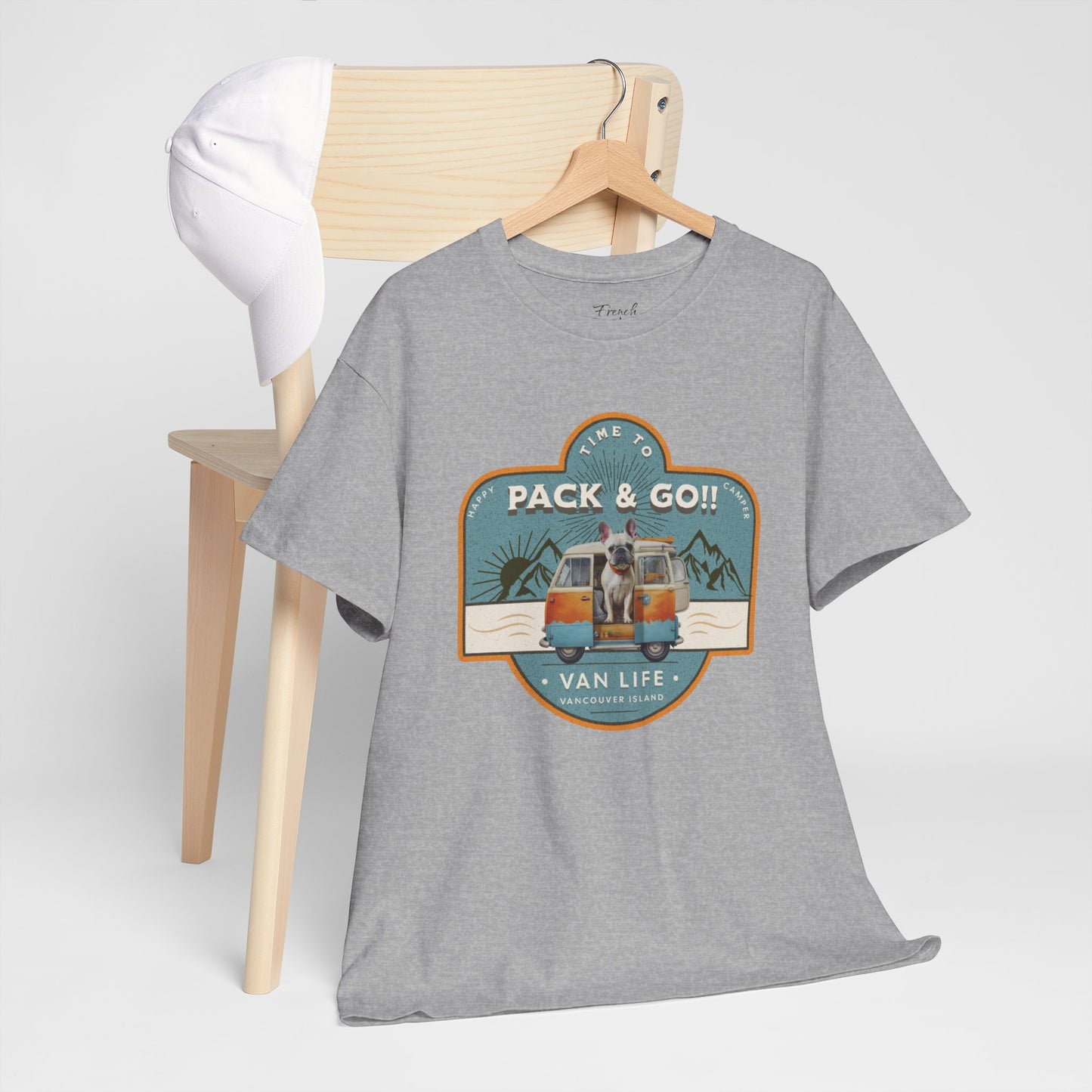 "Time to Pack & Go - Vancouver Island" French Boston T-Shirt - 100% Cotton