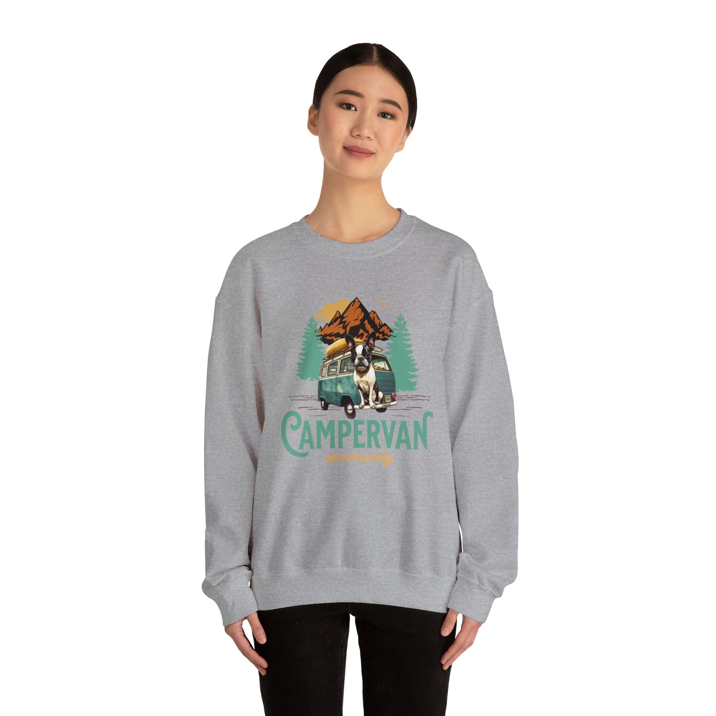 Campervan Community French Boston Unisex Crewneck Sweatshirt - French Boston